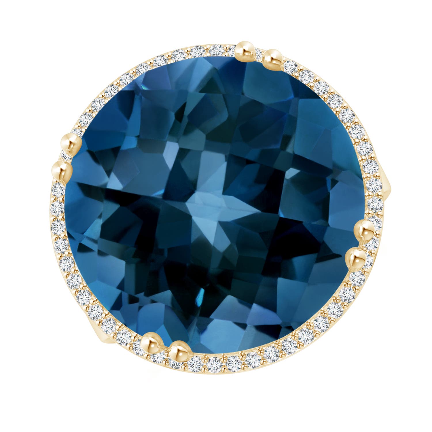 AAAA - London Blue Topaz / 20.21 CT / 14 KT Yellow Gold