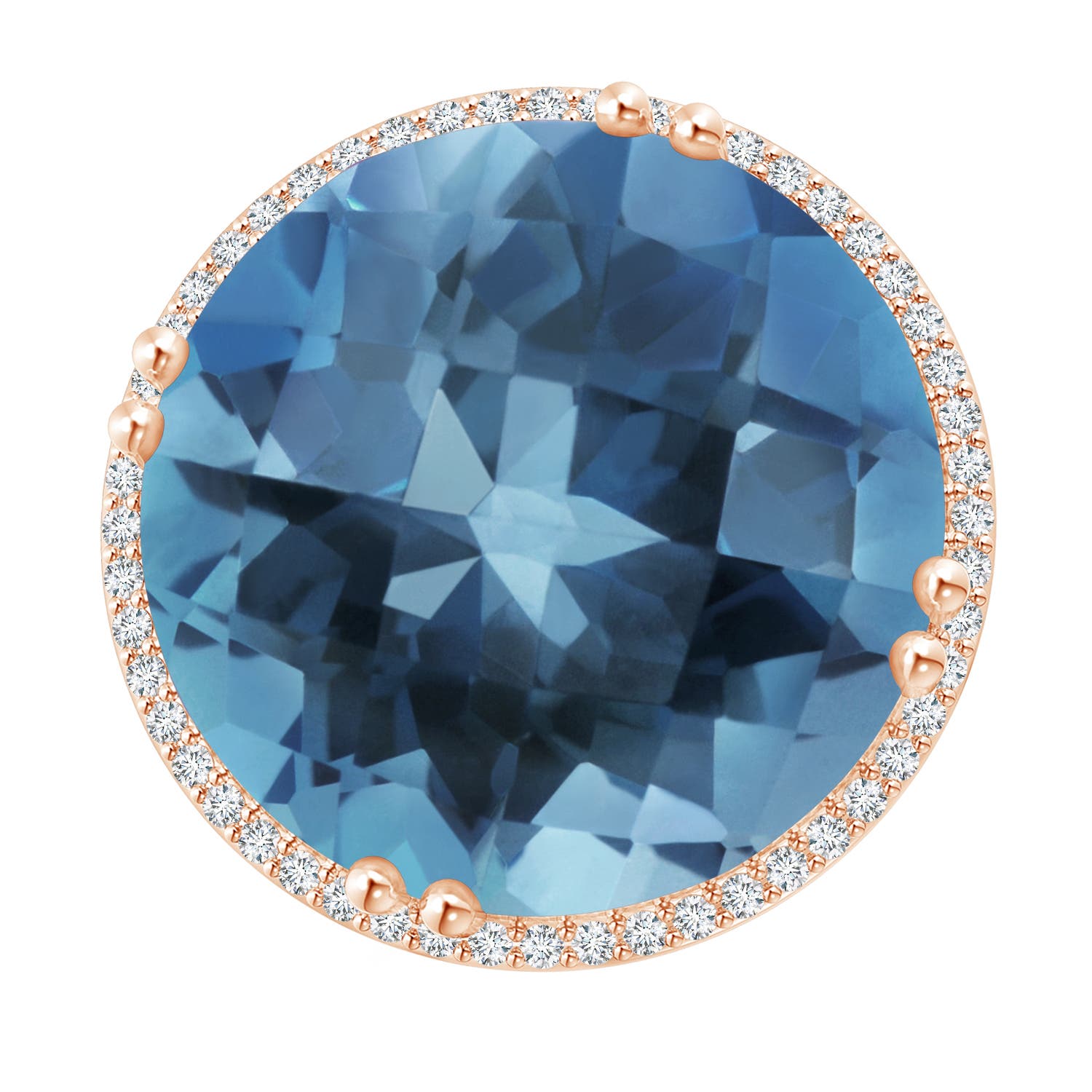 A - London Blue Topaz / 24.26 CT / 14 KT Rose Gold