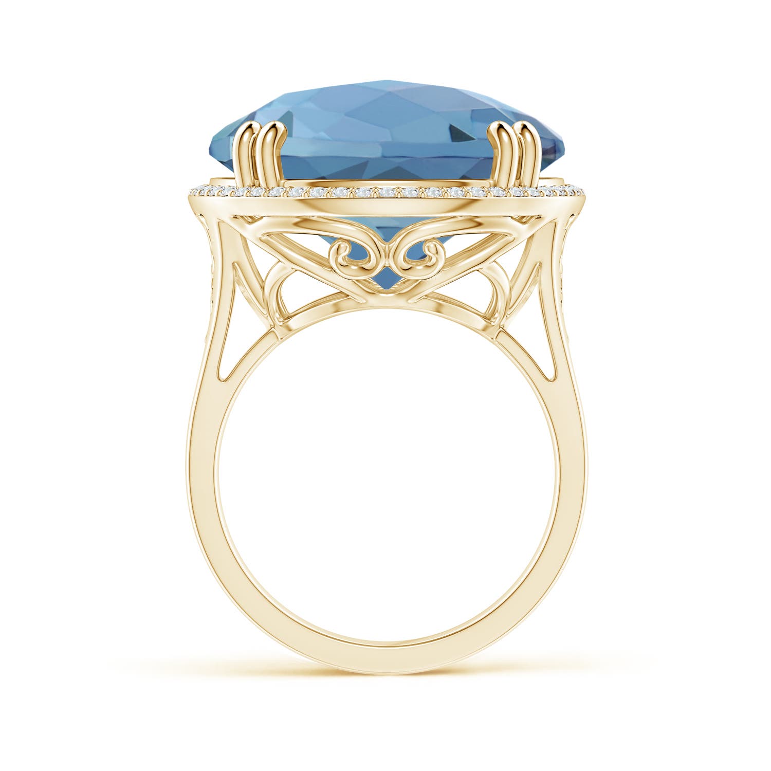 A - London Blue Topaz / 24.26 CT / 14 KT Yellow Gold