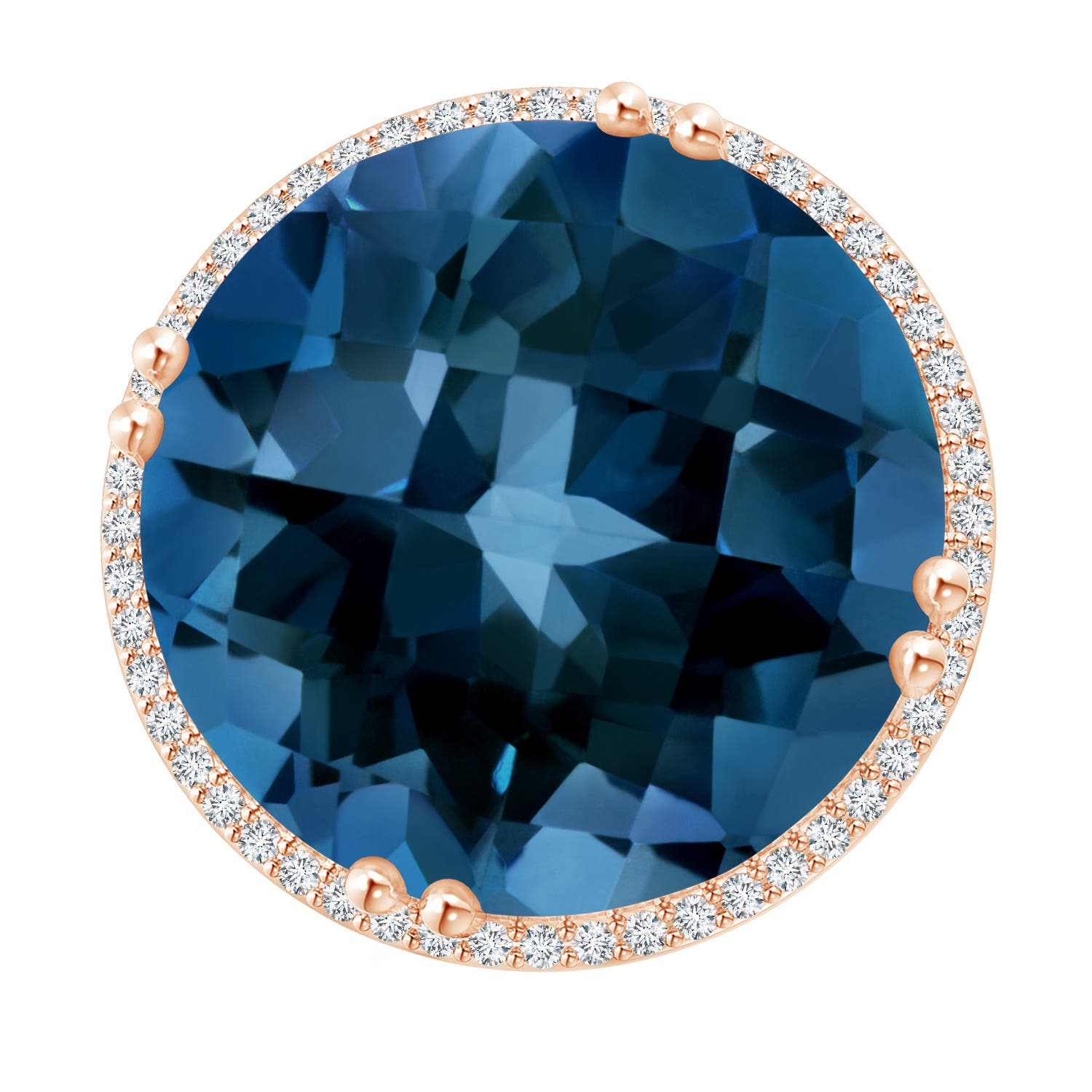 AAAA - London Blue Topaz / 24.26 CT / 14 KT Rose Gold