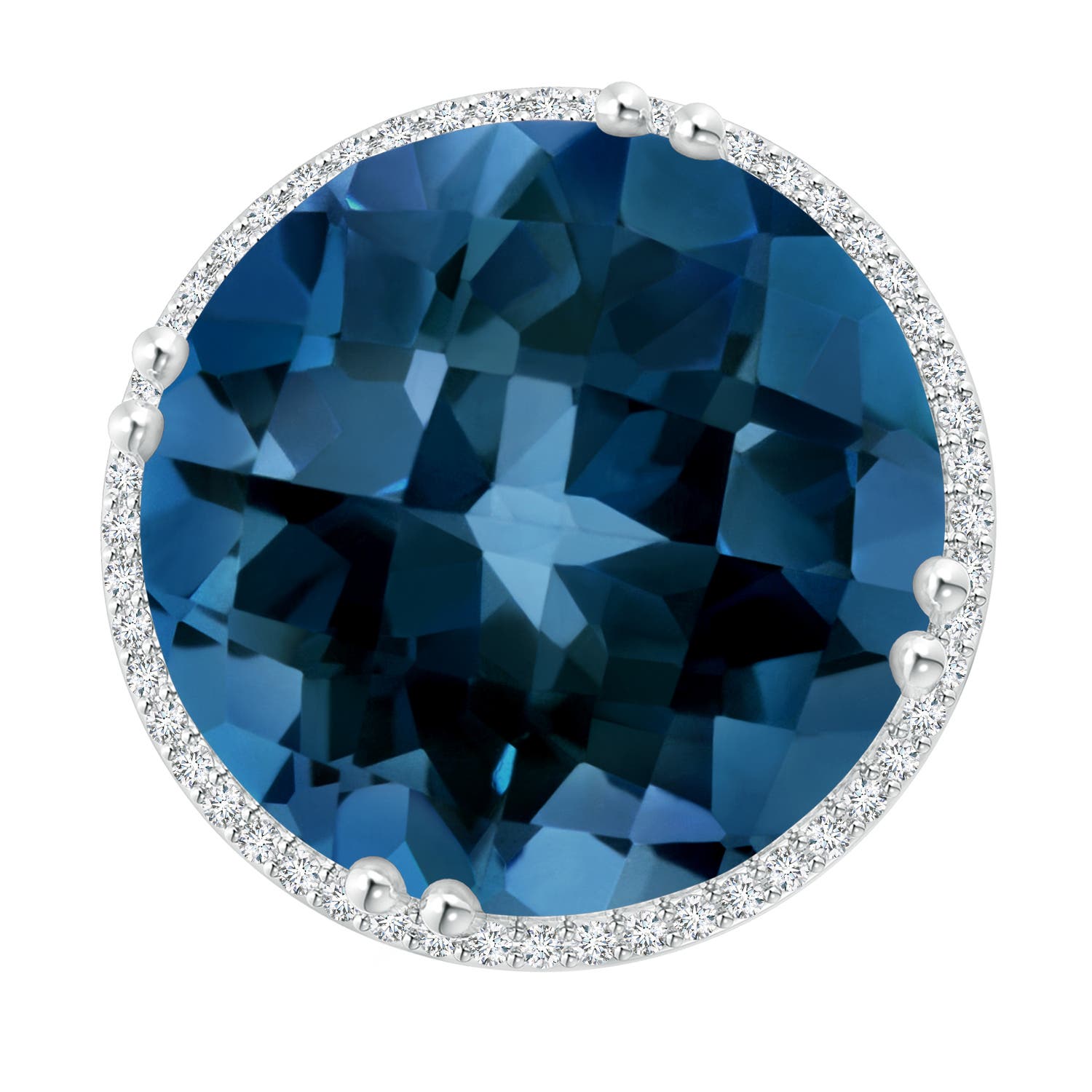 AAAA - London Blue Topaz / 24.26 CT / 14 KT White Gold