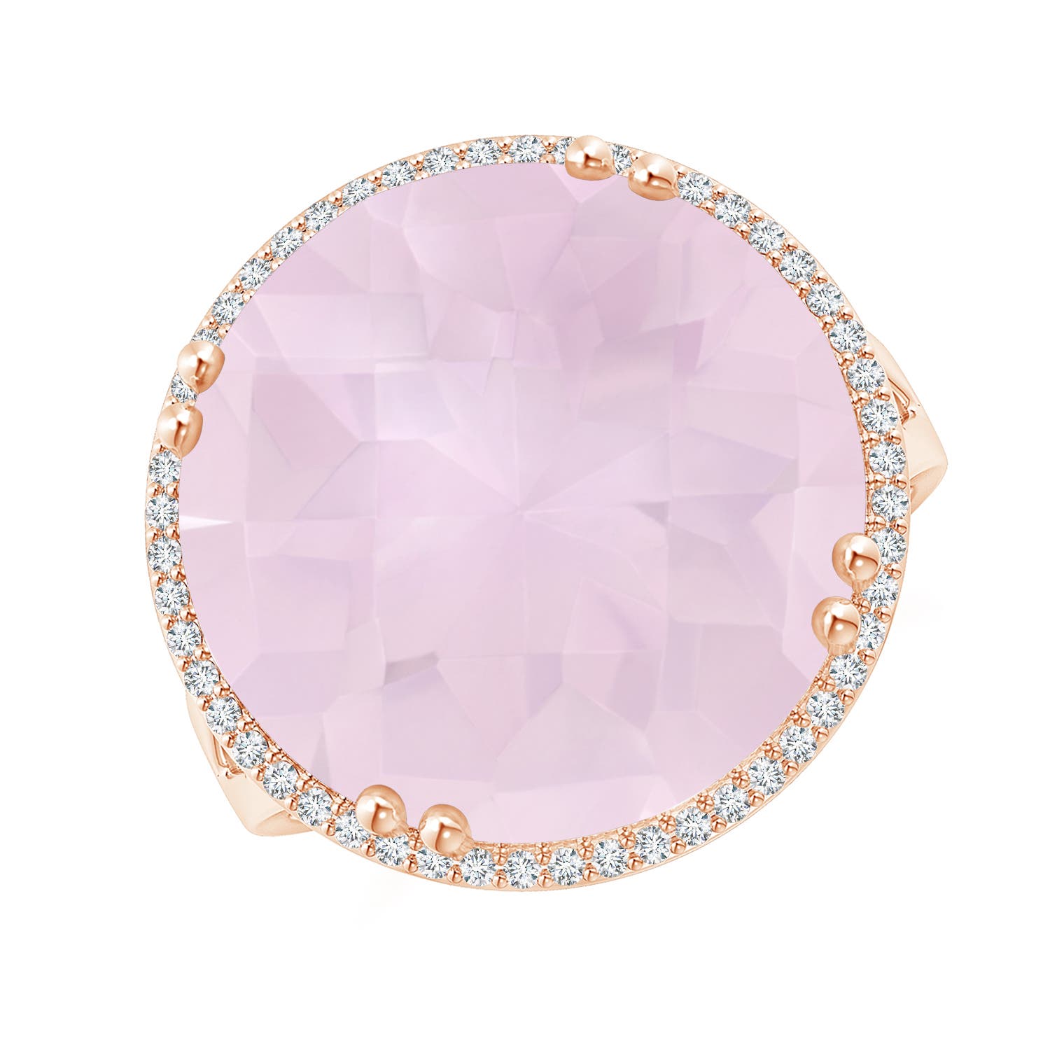 A - Rose Quartz / 12.16 CT / 14 KT Rose Gold