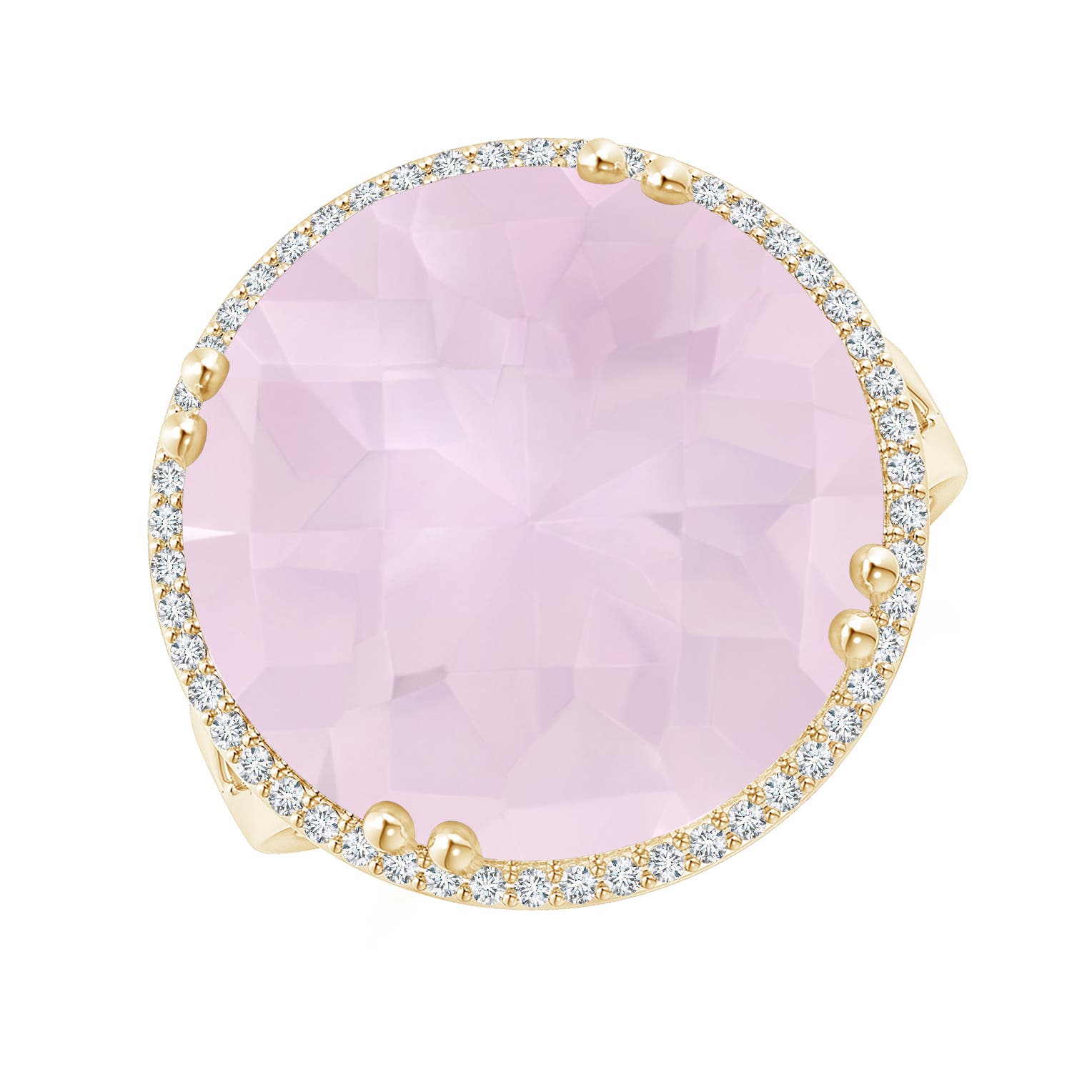 A - Rose Quartz / 12.16 CT / 14 KT Yellow Gold