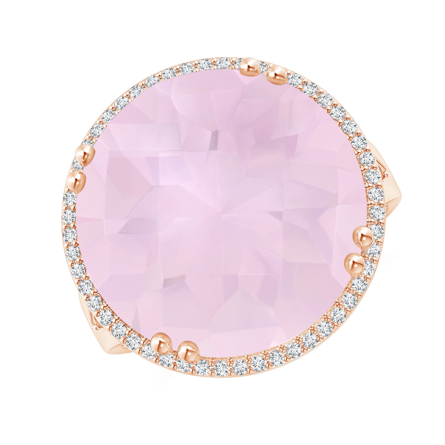 AA - Rose Quartz / 12.16 CT / 14 KT Rose Gold