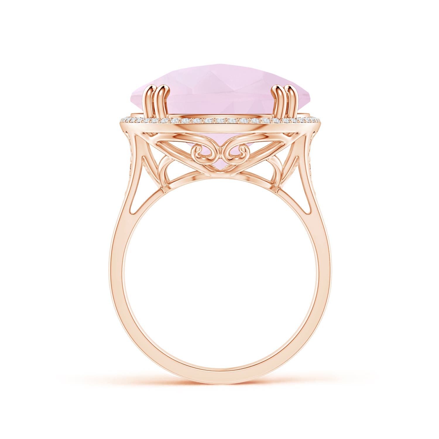 AA - Rose Quartz / 12.16 CT / 14 KT Rose Gold