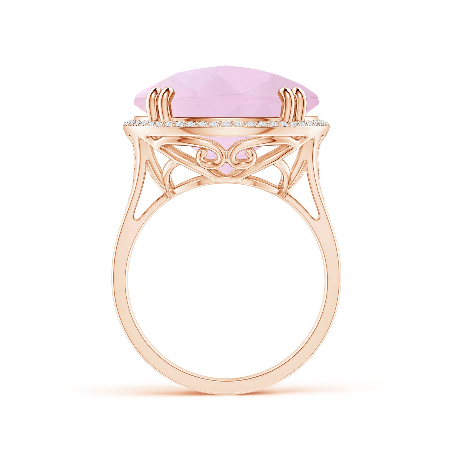 AAA - Rose Quartz / 12.16 CT / 14 KT Rose Gold