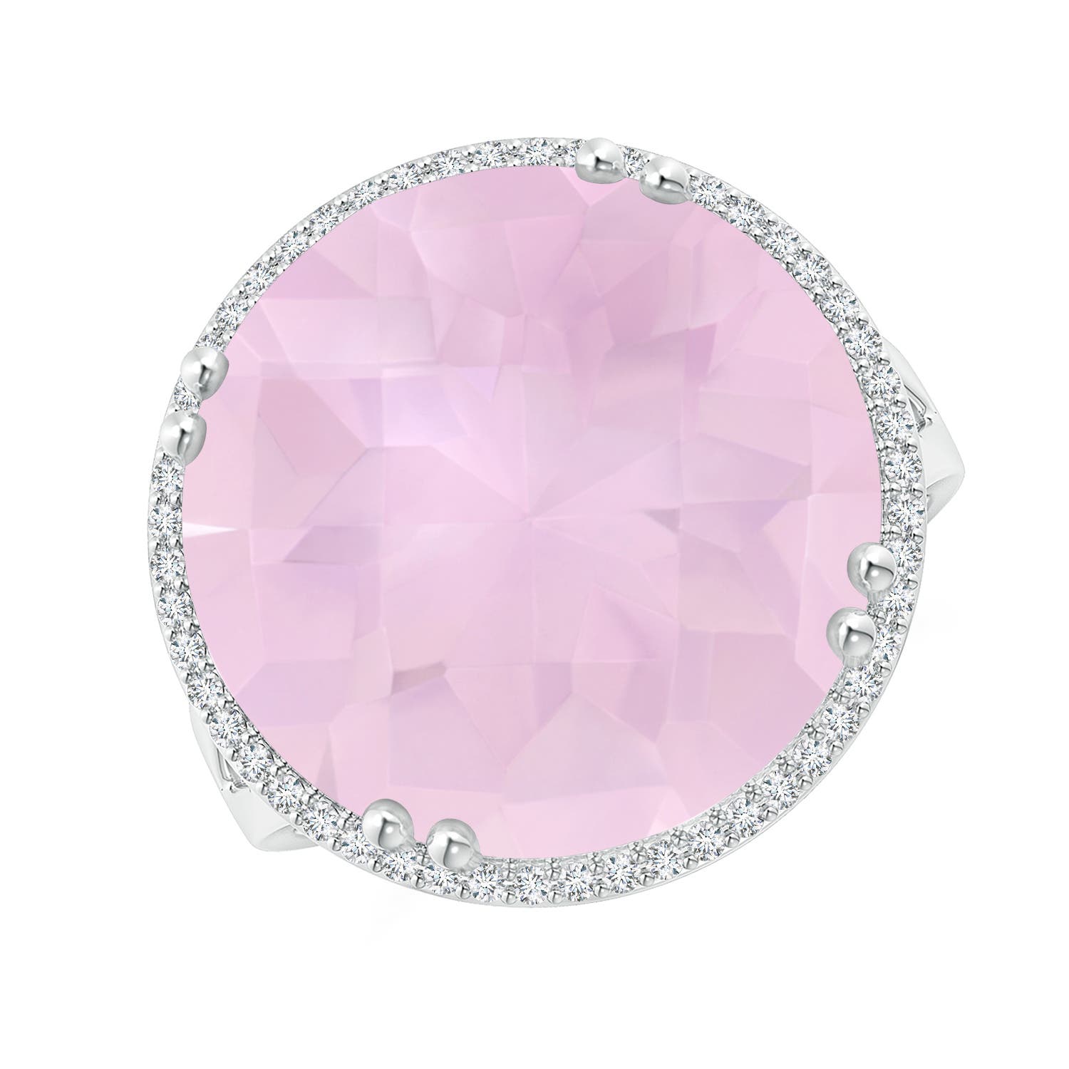 AAA - Rose Quartz / 12.16 CT / 14 KT White Gold