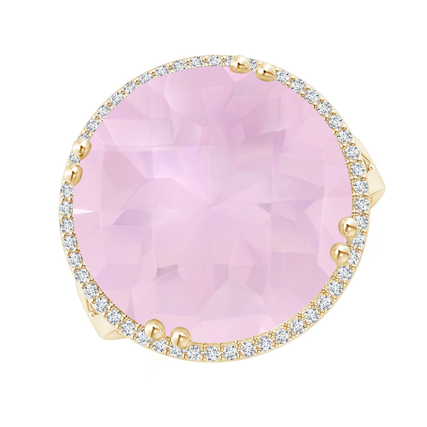 AAA - Rose Quartz / 12.16 CT / 14 KT Yellow Gold