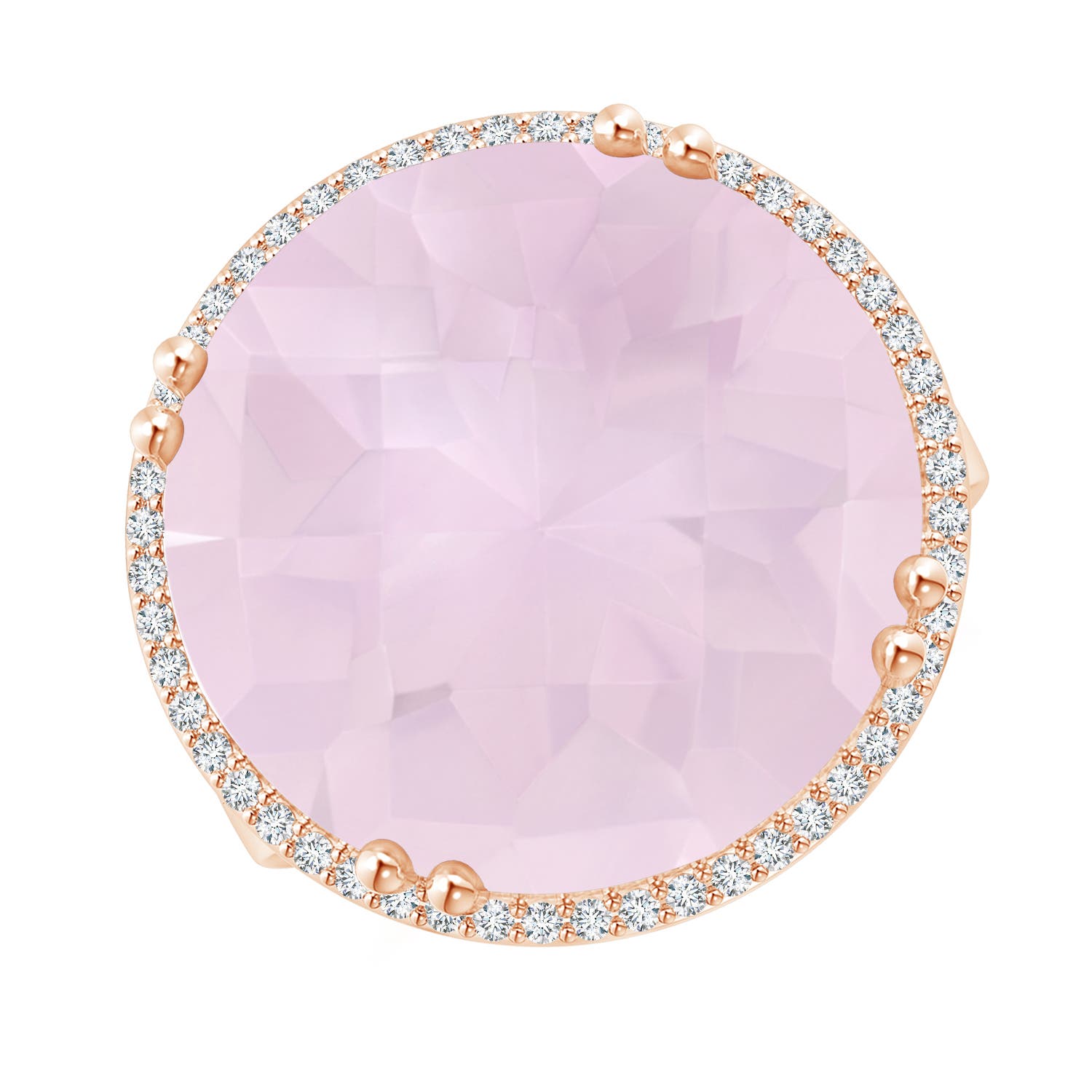 A - Rose Quartz / 15.21 CT / 14 KT Rose Gold