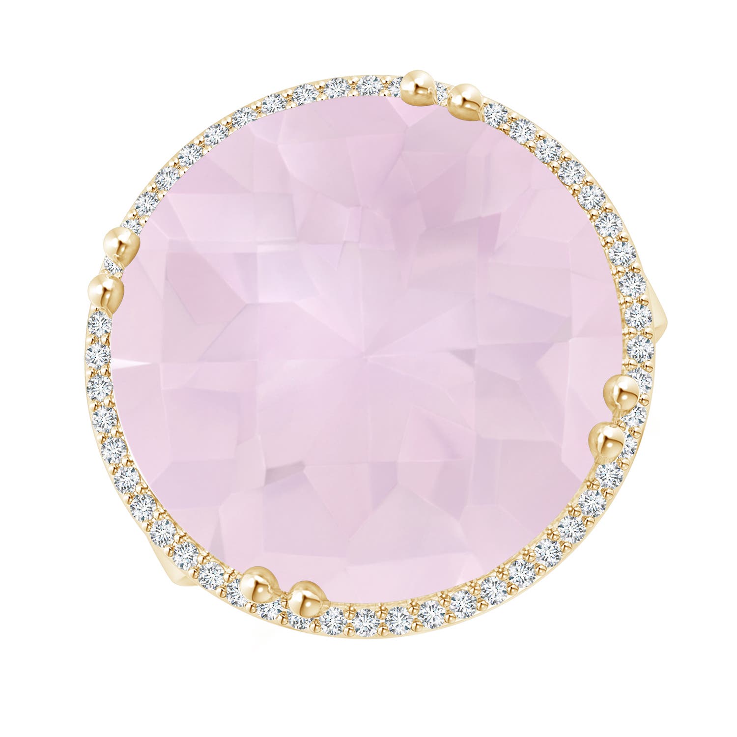 A - Rose Quartz / 15.21 CT / 14 KT Yellow Gold