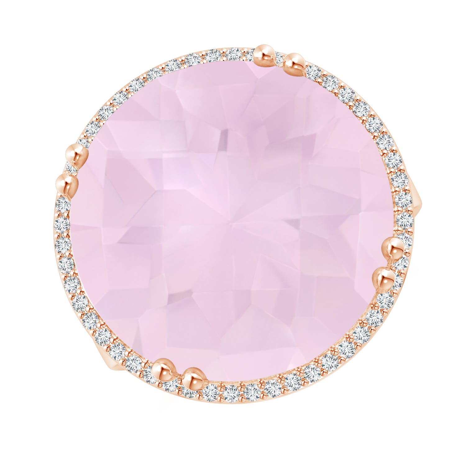 AA - Rose Quartz / 15.21 CT / 14 KT Rose Gold