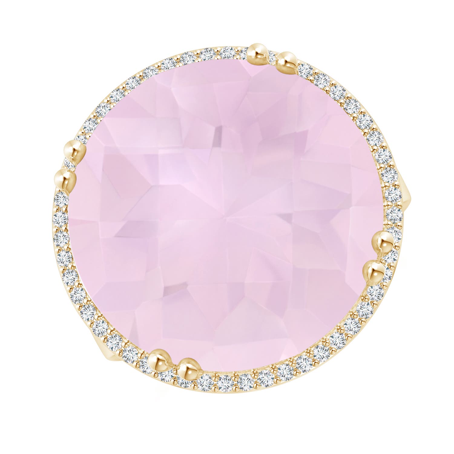 AA - Rose Quartz / 15.21 CT / 14 KT Yellow Gold