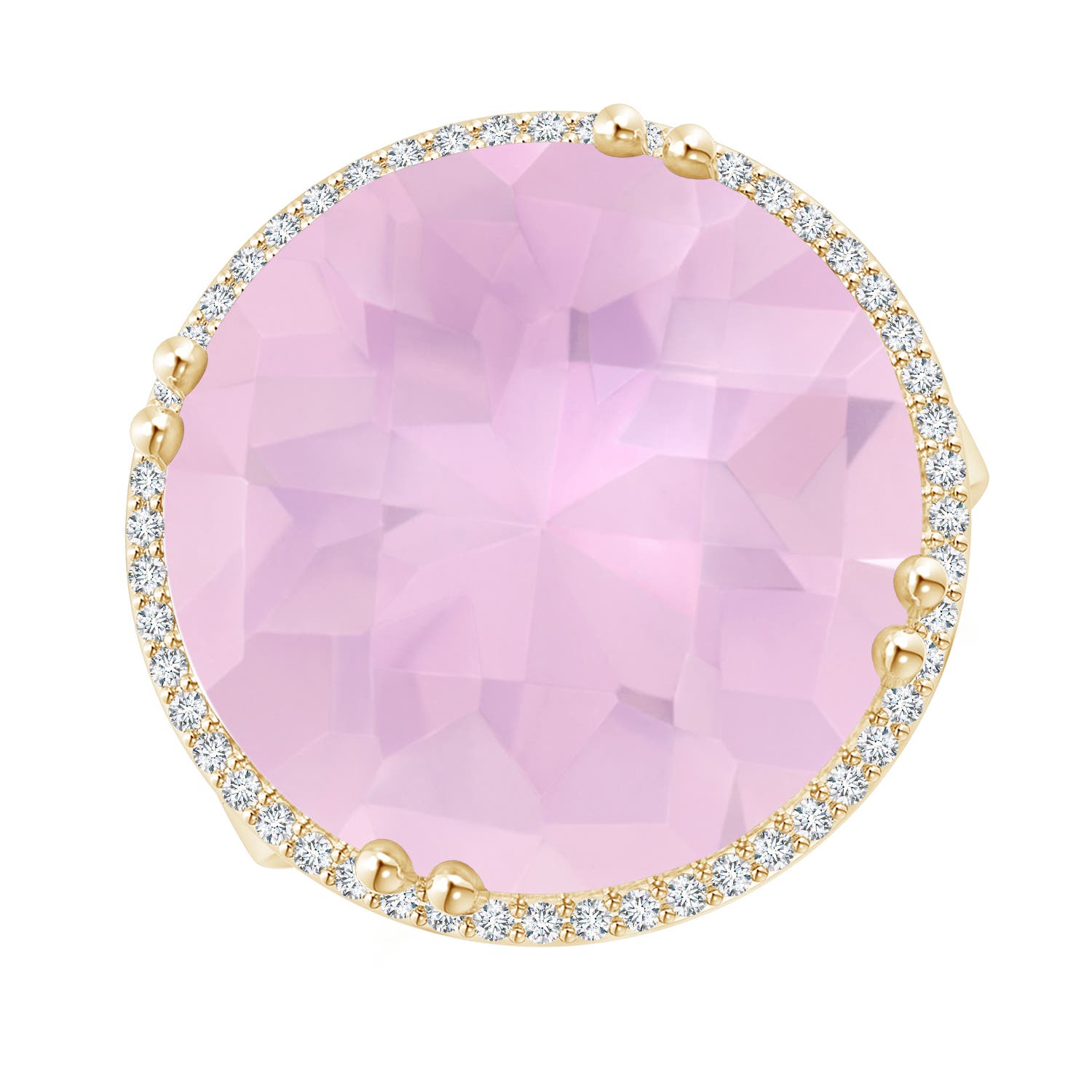 AAAA - Rose Quartz / 15.21 CT / 14 KT Yellow Gold