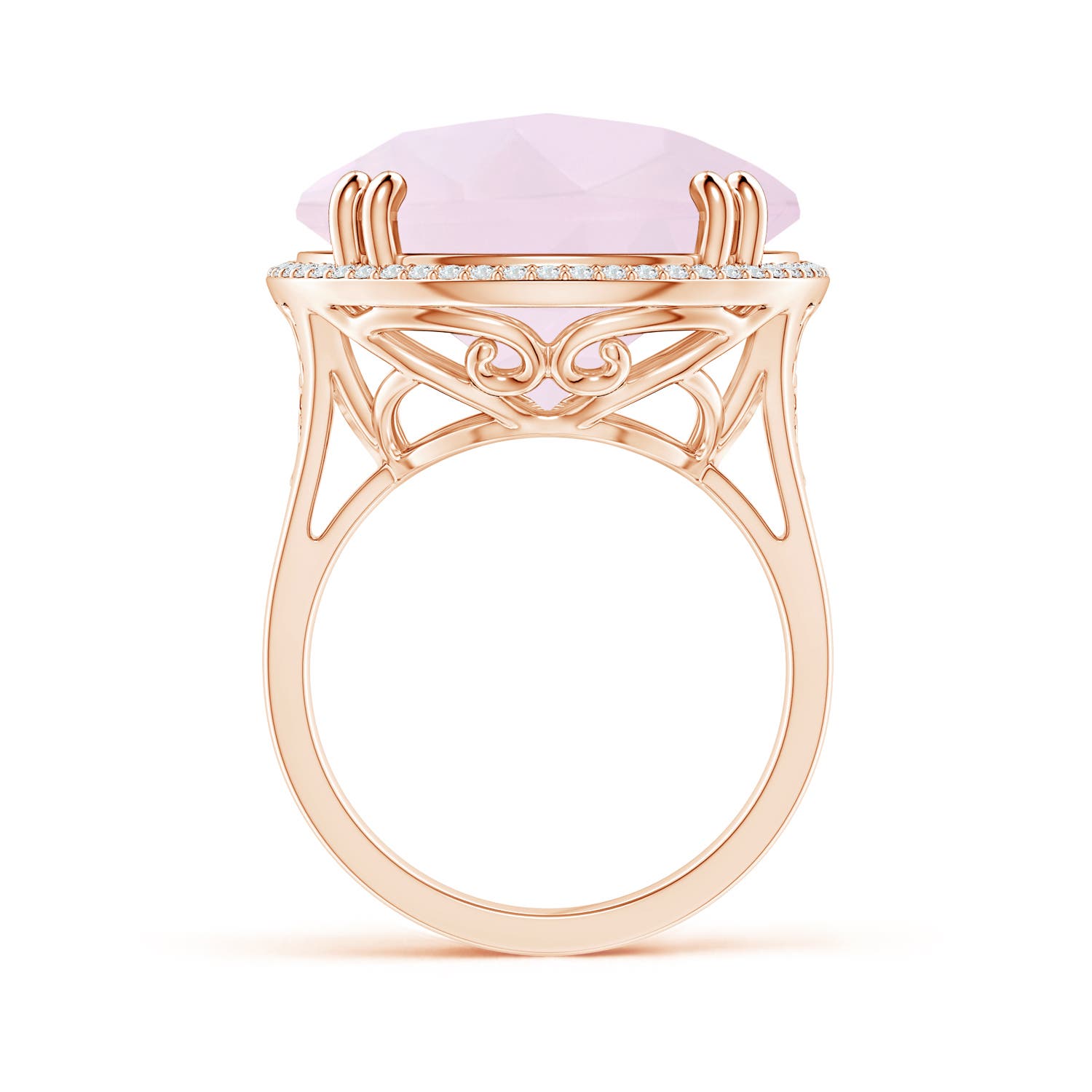 A - Rose Quartz / 18.26 CT / 14 KT Rose Gold