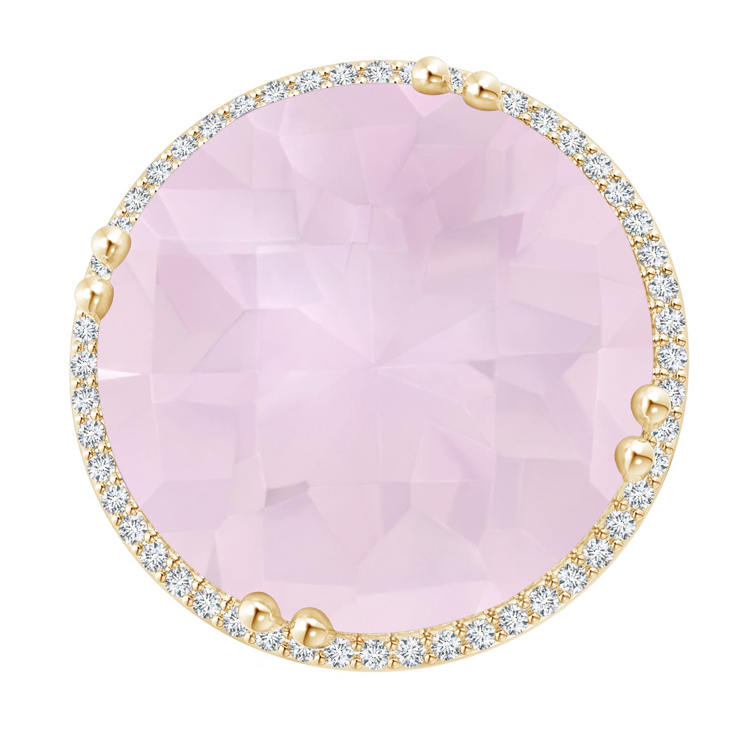 A - Rose Quartz / 18.26 CT / 14 KT Yellow Gold