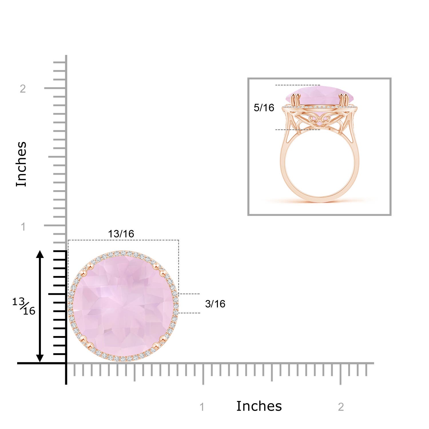 AAA - Rose Quartz / 18.26 CT / 14 KT Rose Gold