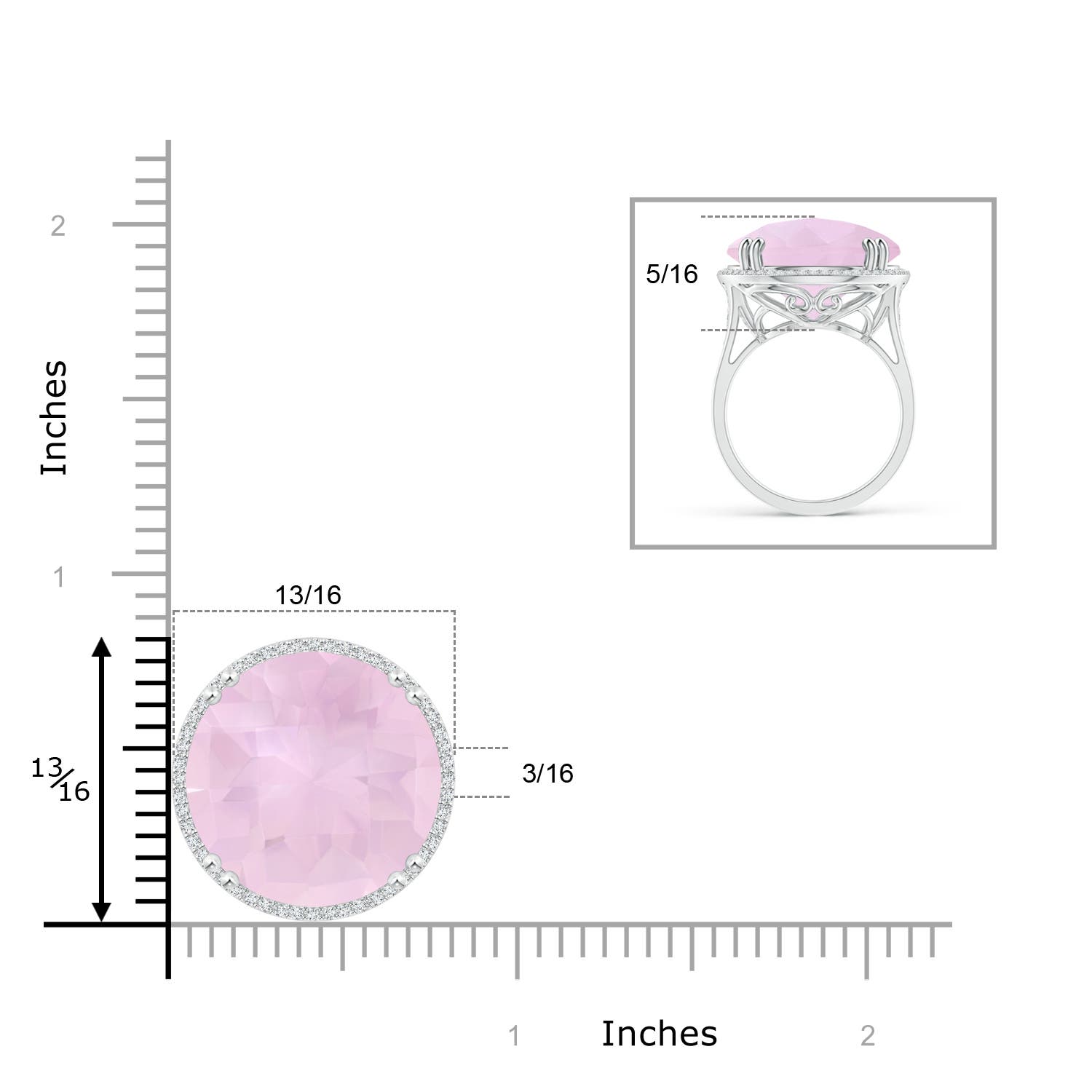 AAA - Rose Quartz / 18.26 CT / 14 KT White Gold