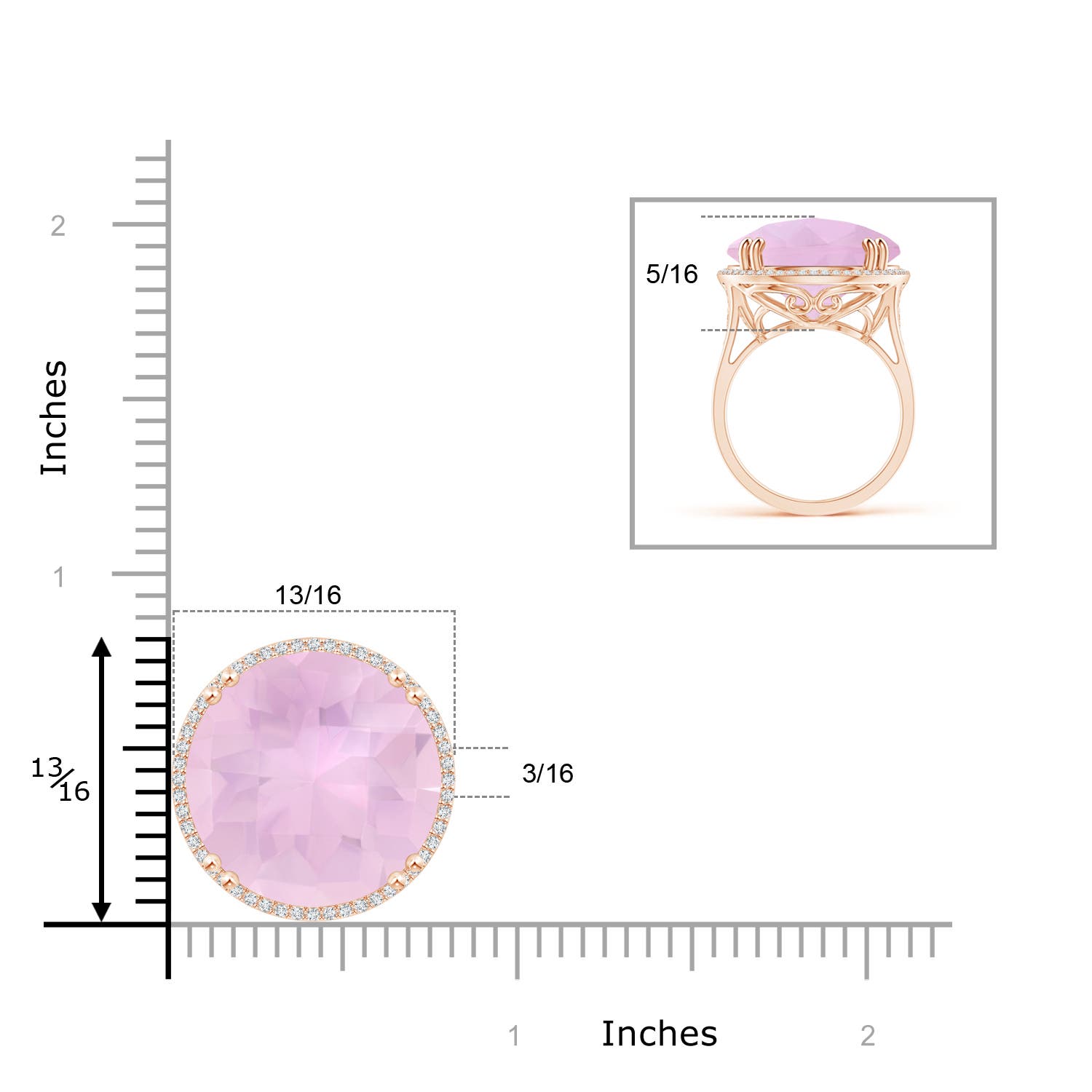 AAAA - Rose Quartz / 18.26 CT / 14 KT Rose Gold