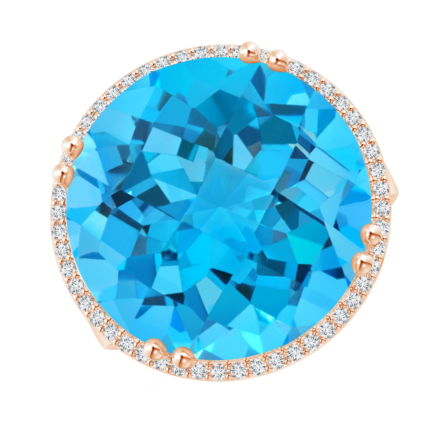 AA - Swiss Blue Topaz / 20.21 CT / 14 KT Rose Gold