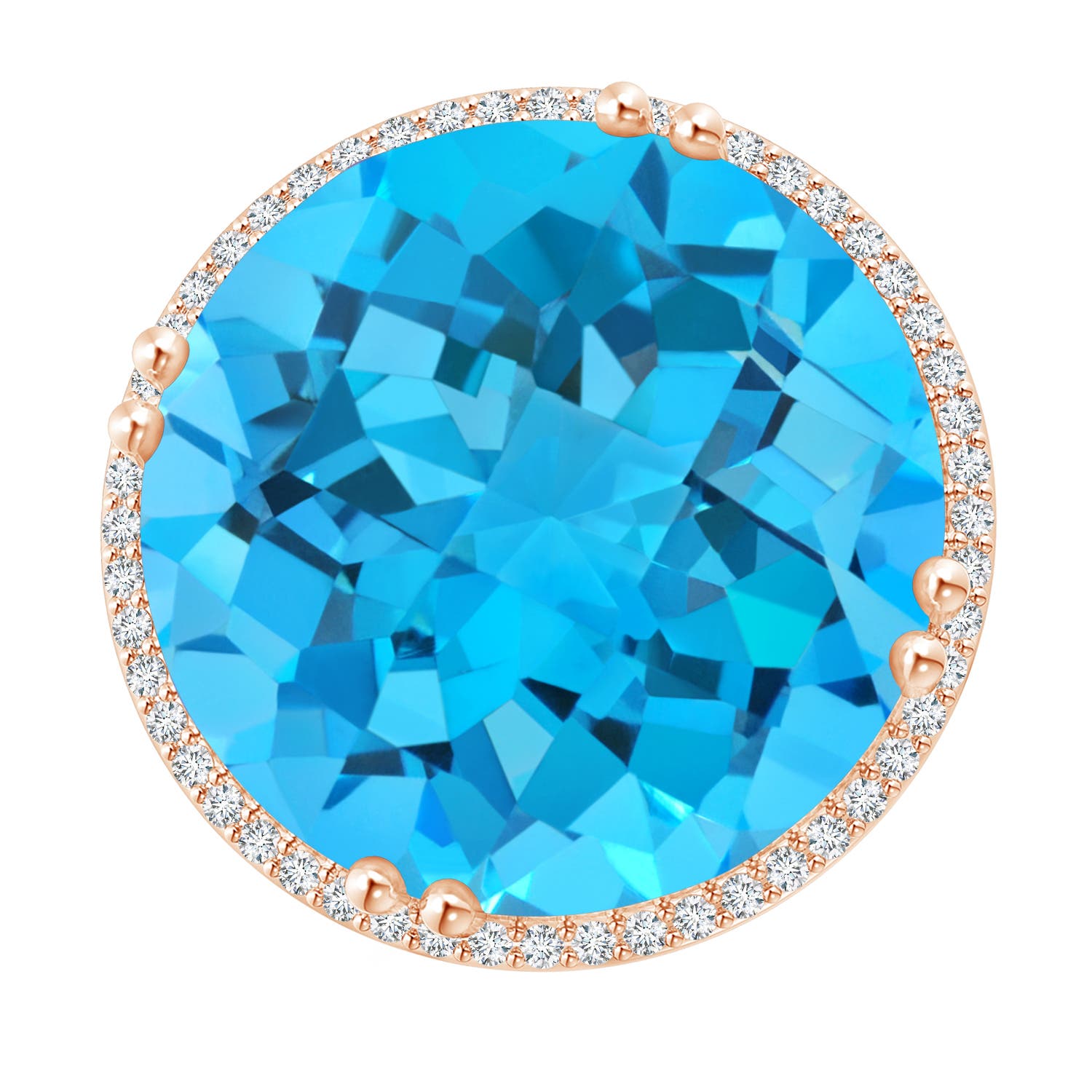 AA - Swiss Blue Topaz / 24.26 CT / 14 KT Rose Gold