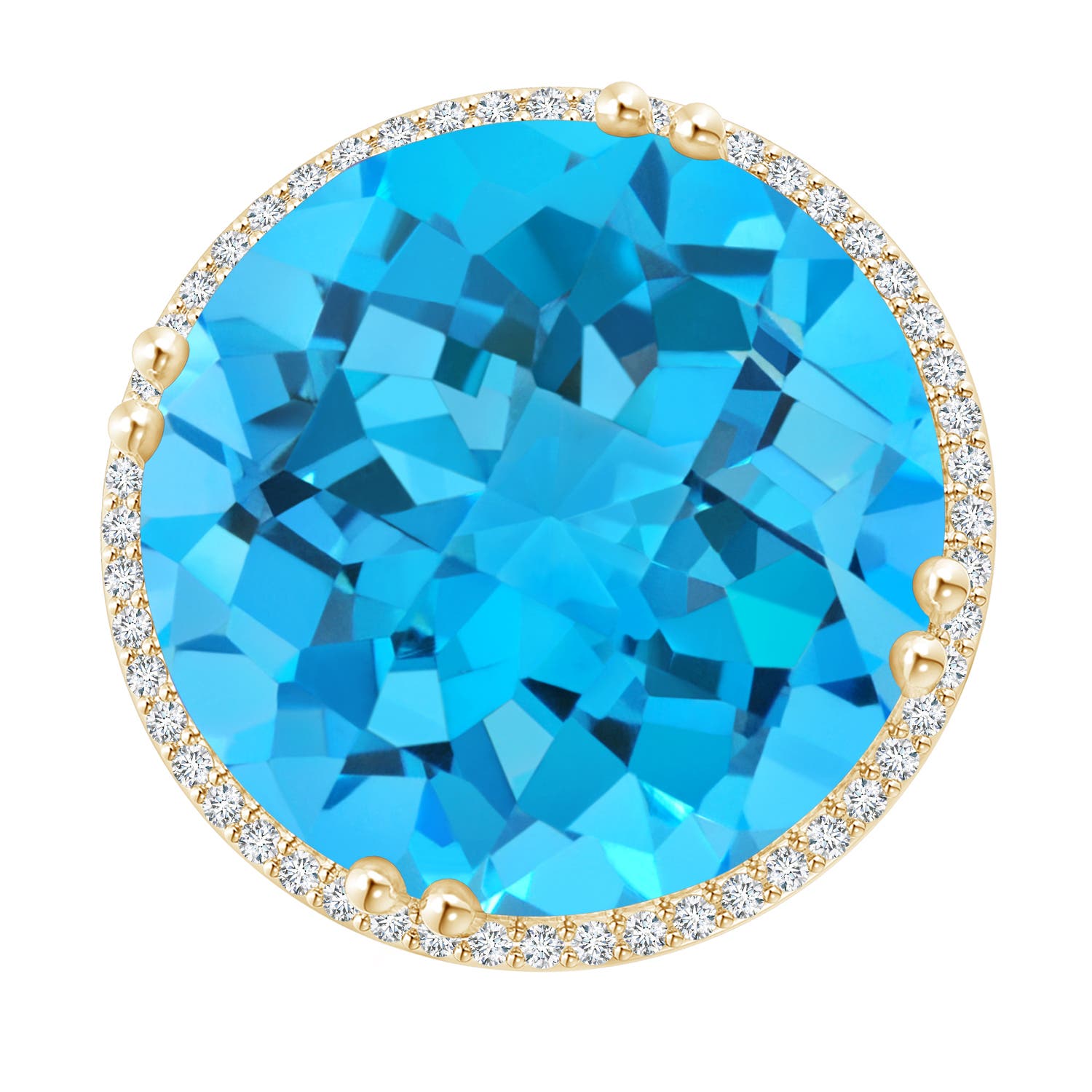 AA - Swiss Blue Topaz / 24.26 CT / 14 KT Yellow Gold