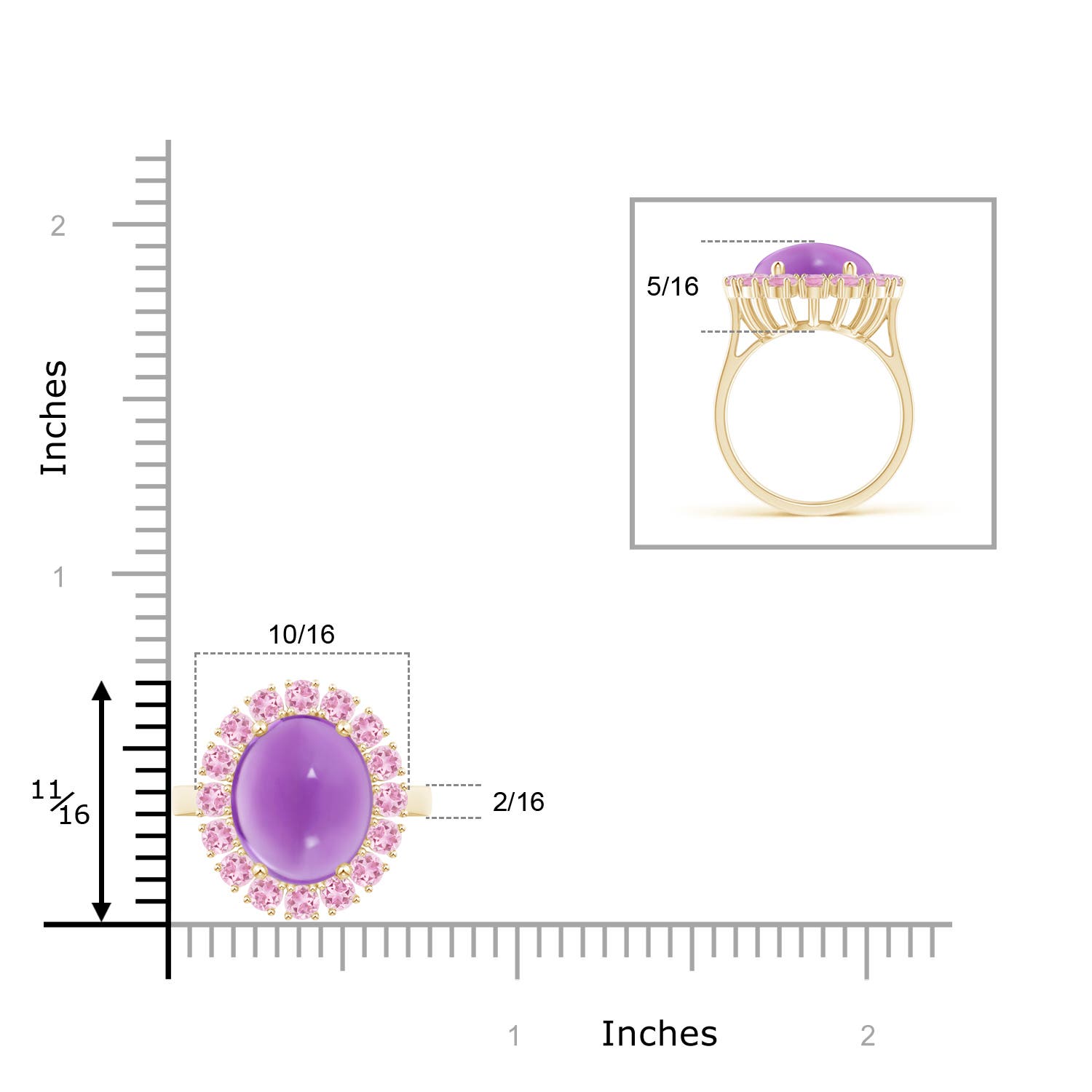 A - Amethyst / 7.26 CT / 14 KT Yellow Gold