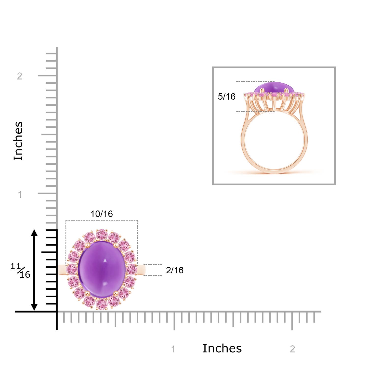 AA - Amethyst / 7.26 CT / 14 KT Rose Gold