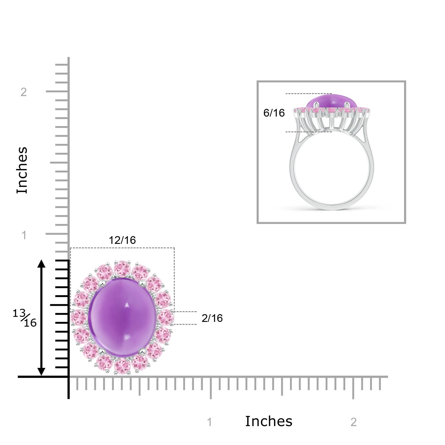 A - Amethyst / 10.26 CT / 14 KT White Gold