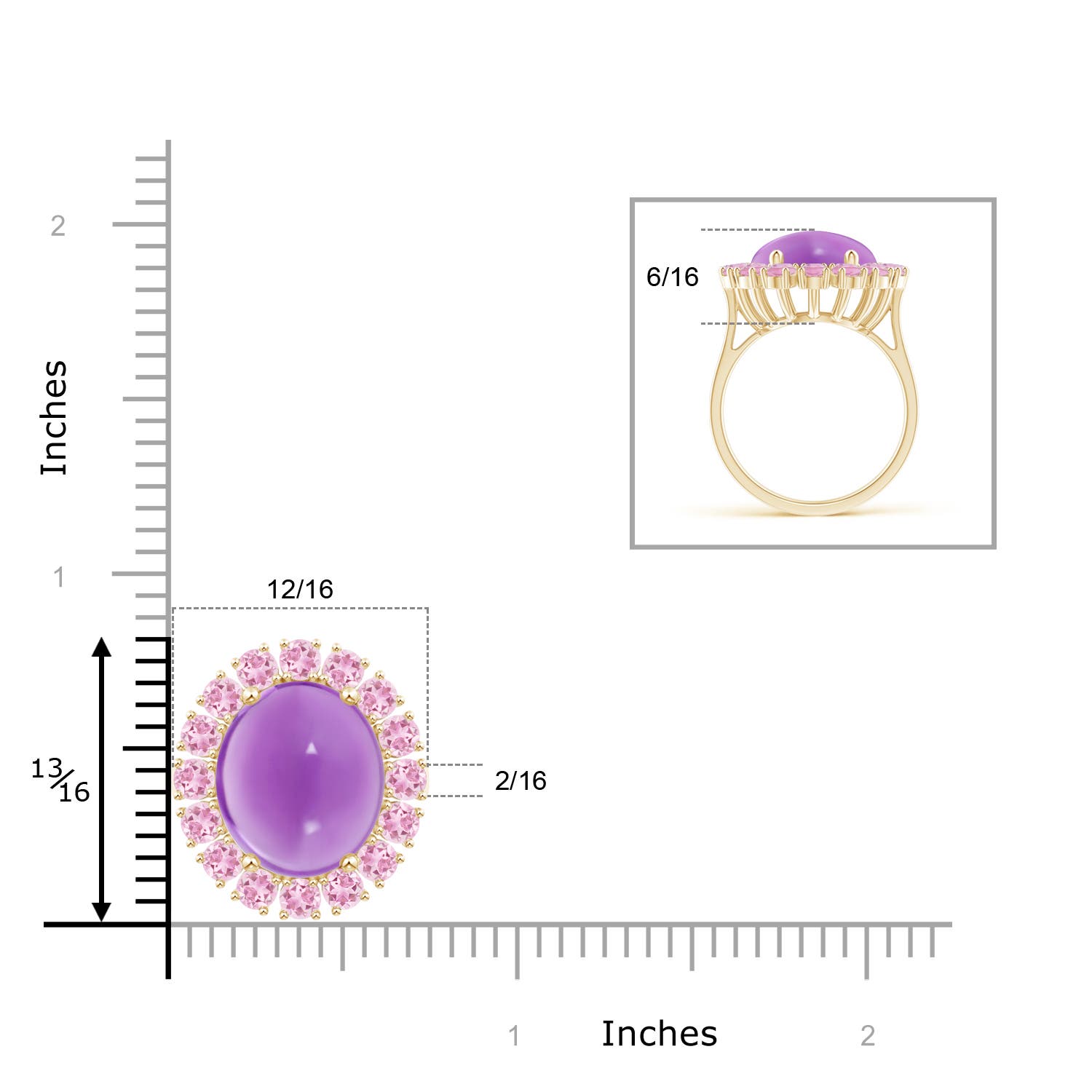 A - Amethyst / 10.26 CT / 14 KT Yellow Gold