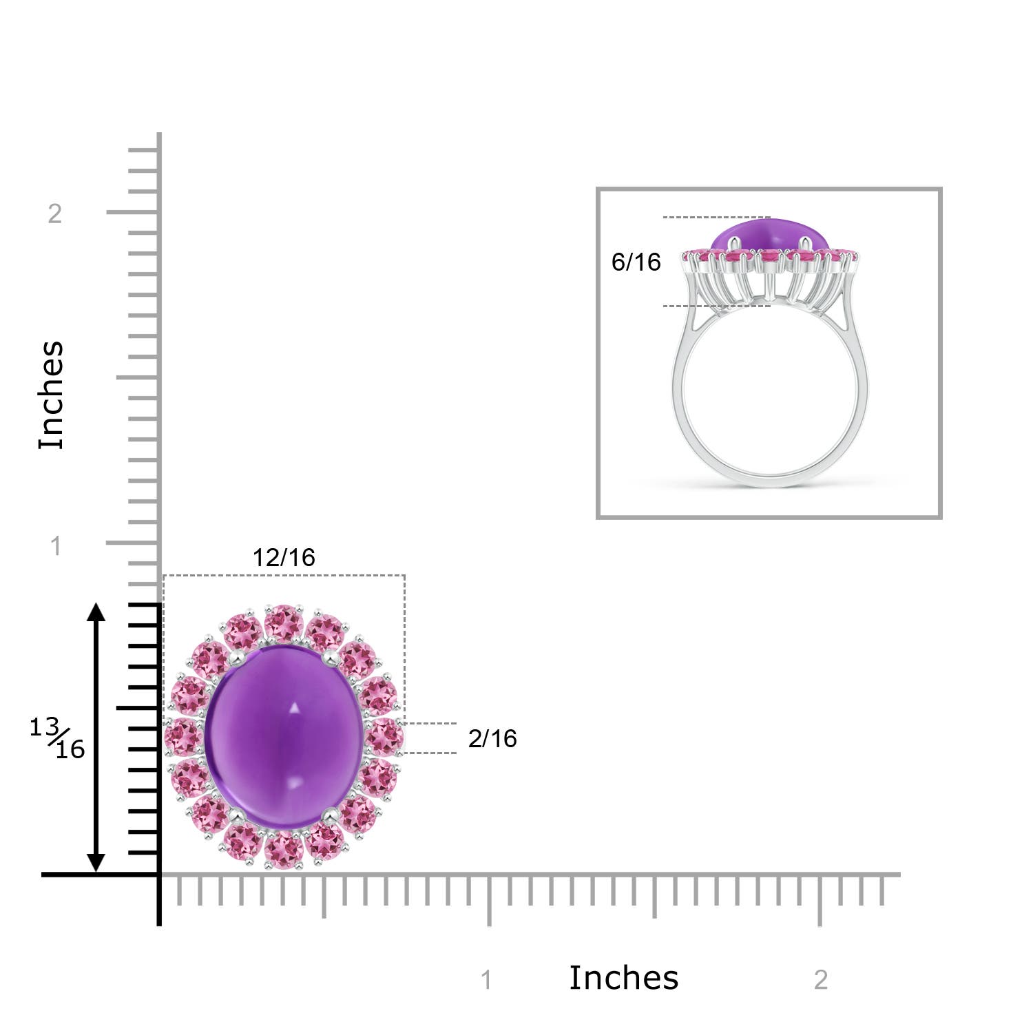 AAA - Amethyst / 10.26 CT / 14 KT White Gold