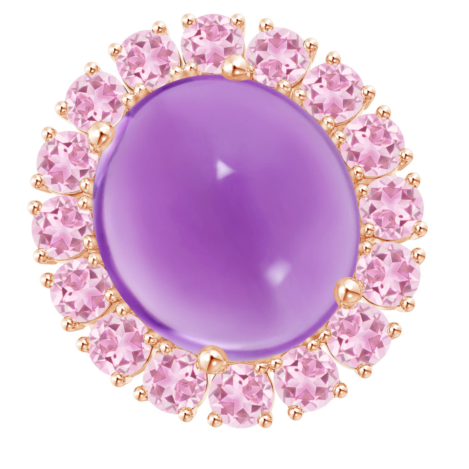 A - Amethyst / 13.56 CT / 14 KT Rose Gold