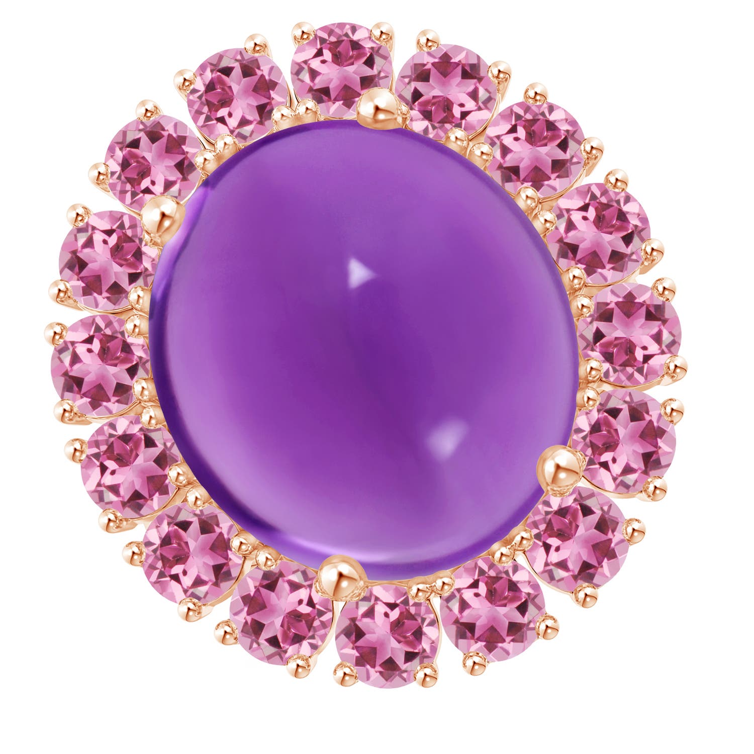 AAA - Amethyst / 13.56 CT / 14 KT Rose Gold