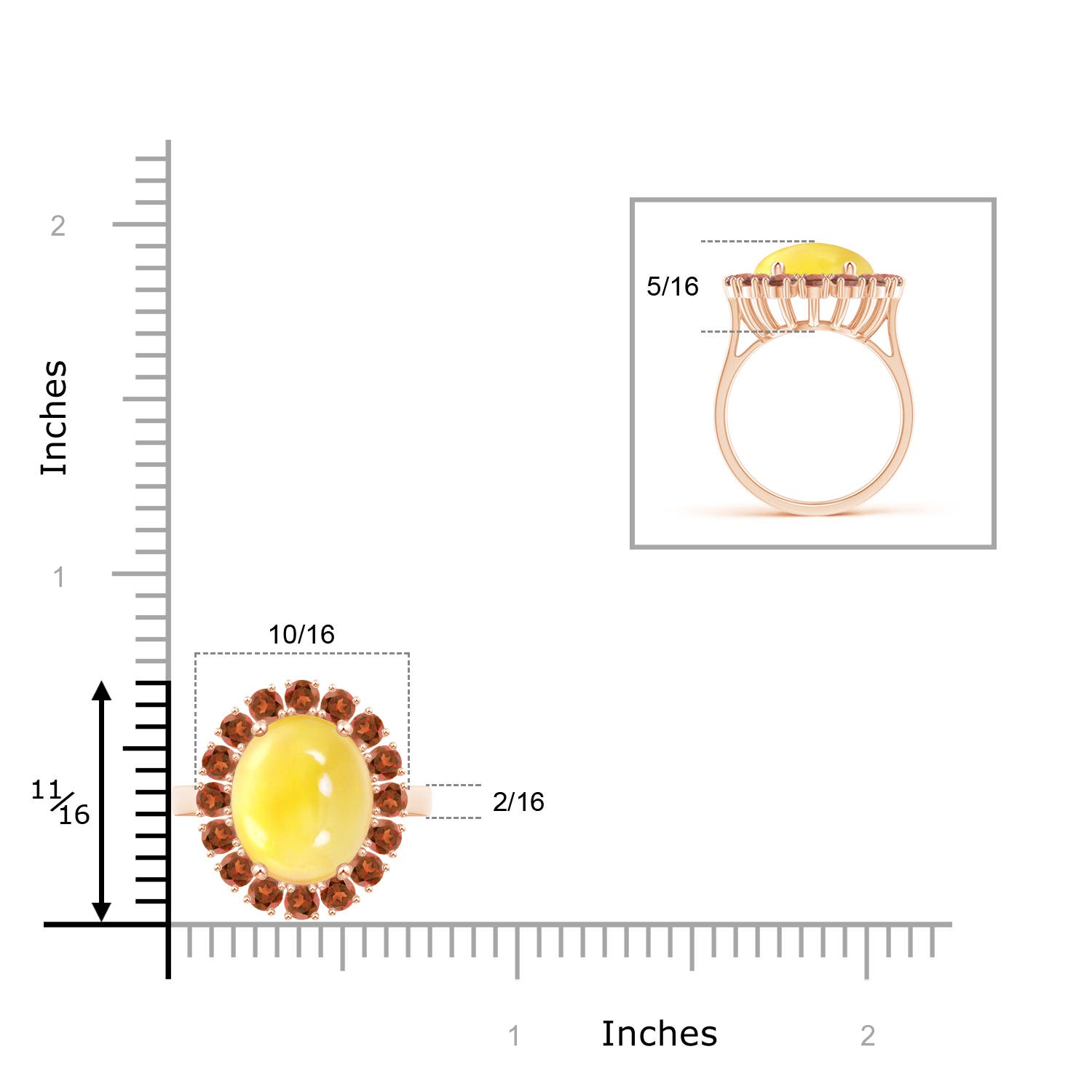 A - Citrine / 6.24 CT / 14 KT Rose Gold