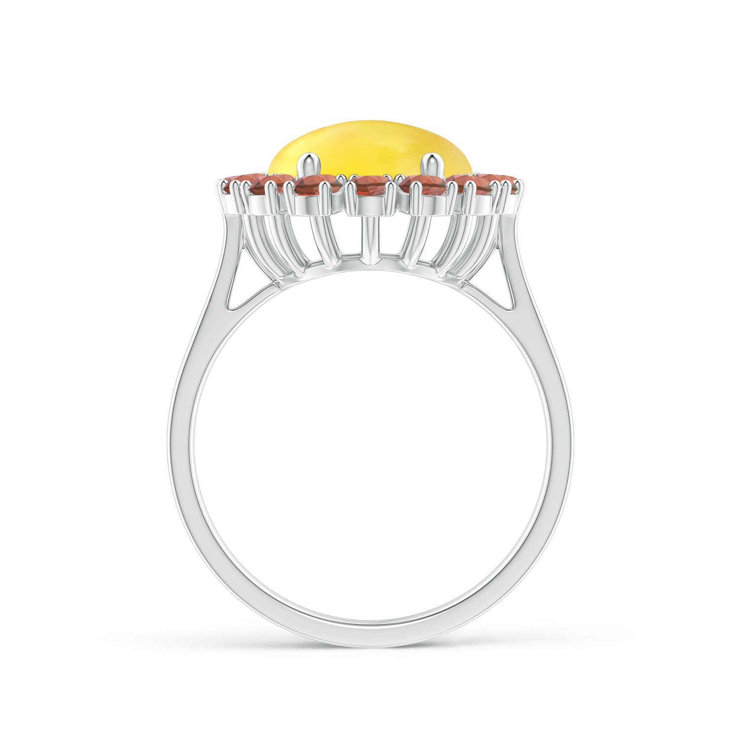 A - Citrine / 6.24 CT / 14 KT White Gold