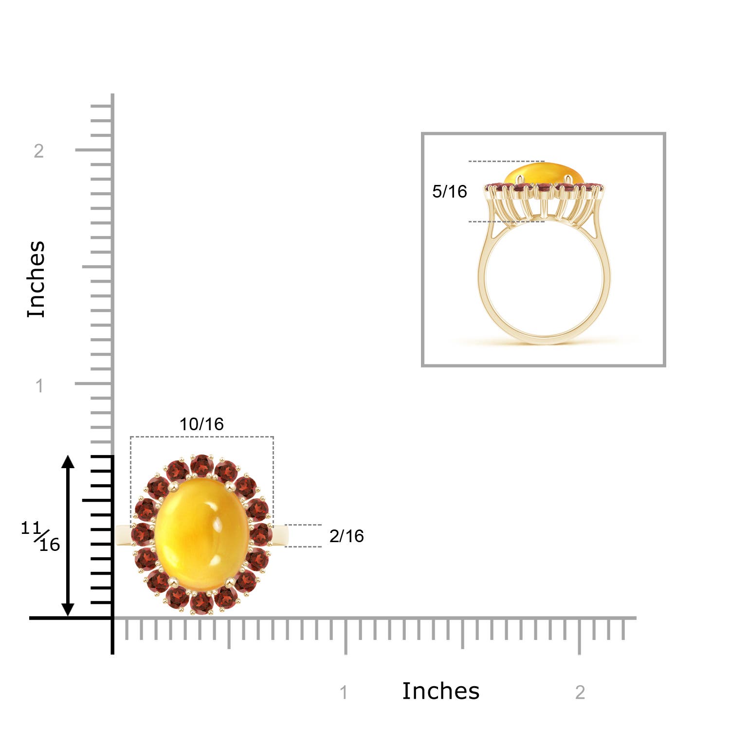 AAA - Citrine / 6.24 CT / 14 KT Yellow Gold