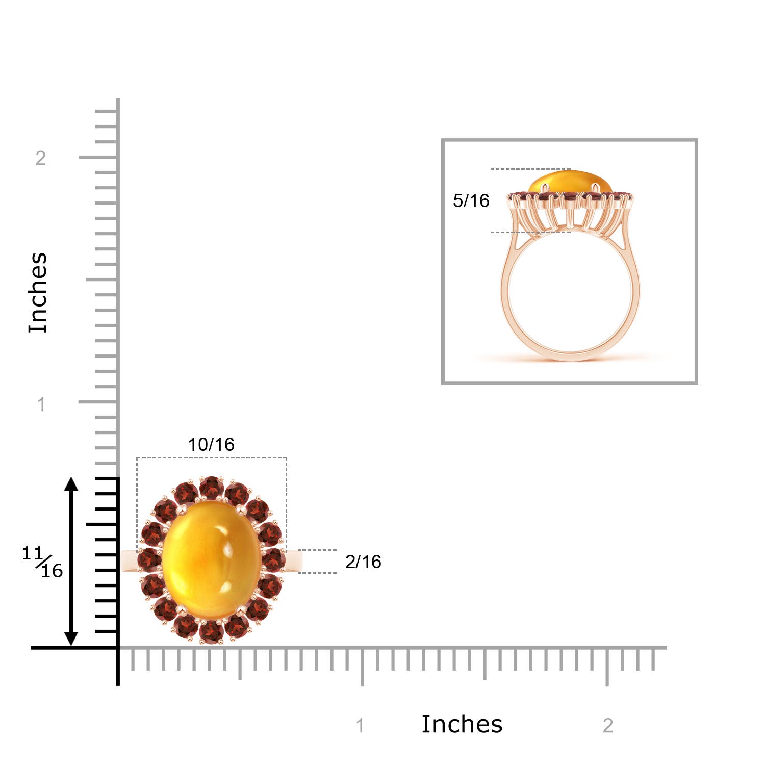 AAAA - Citrine / 6.24 CT / 14 KT Rose Gold