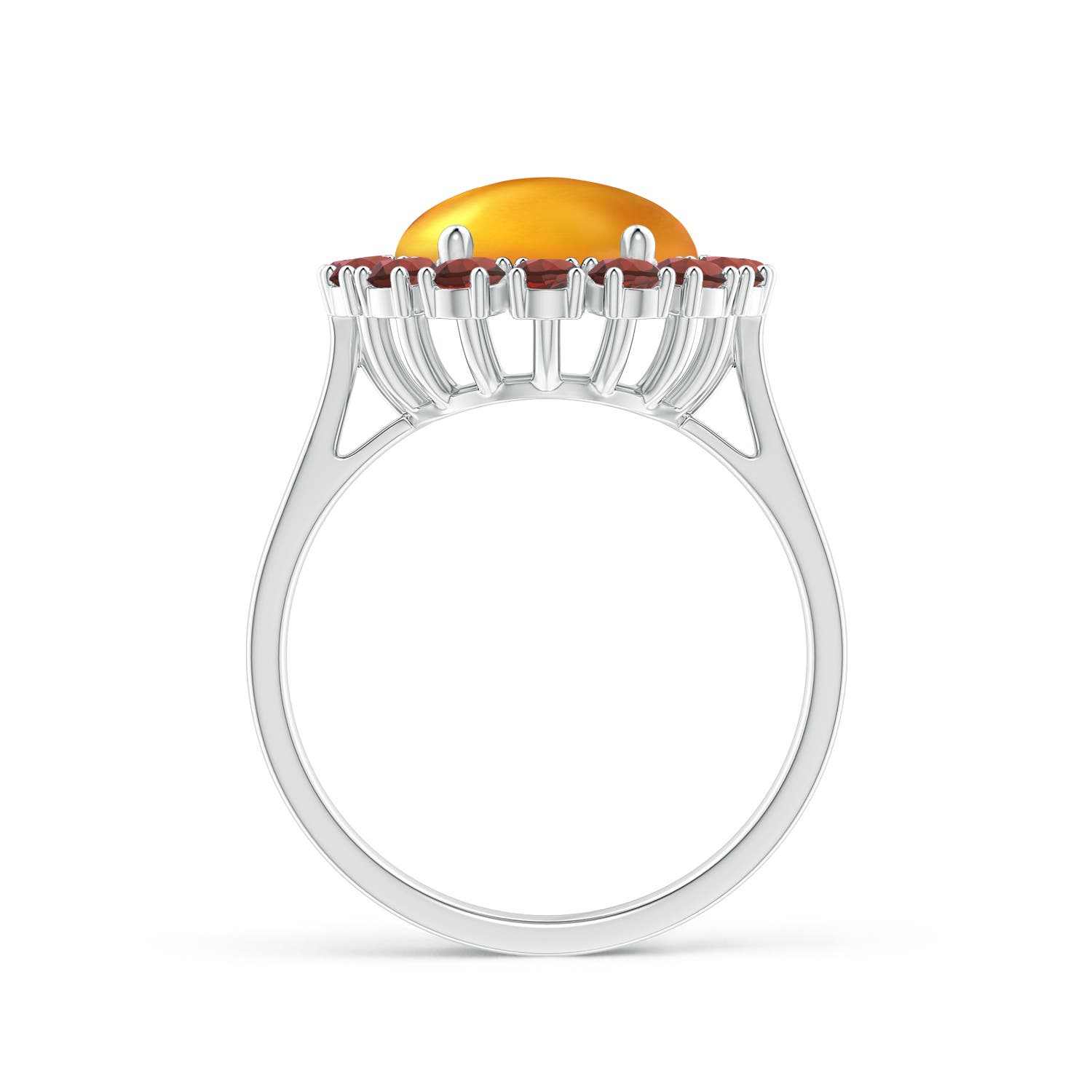 AAAA - Citrine / 6.24 CT / 14 KT White Gold