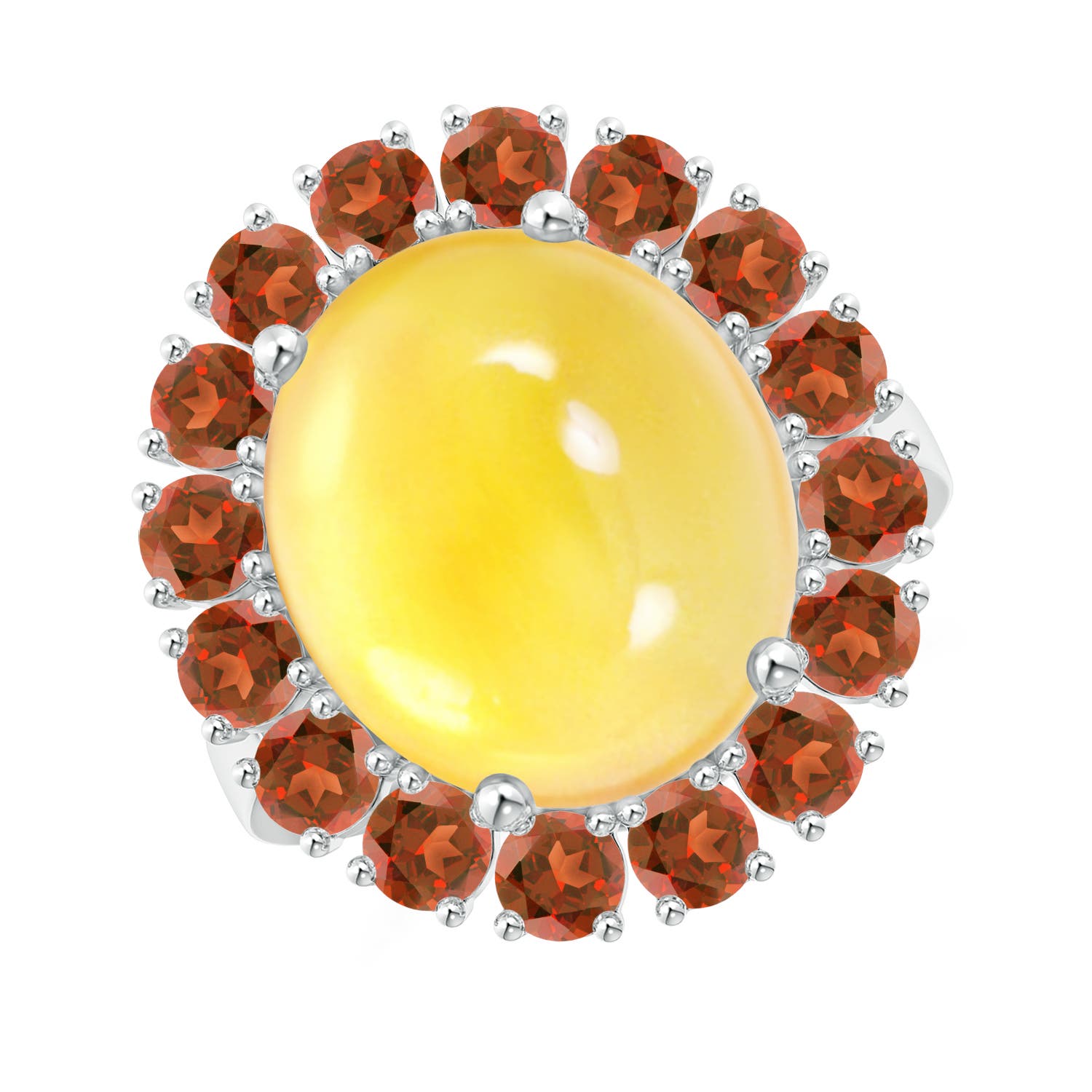 A - Citrine / 10.9 CT / 14 KT White Gold