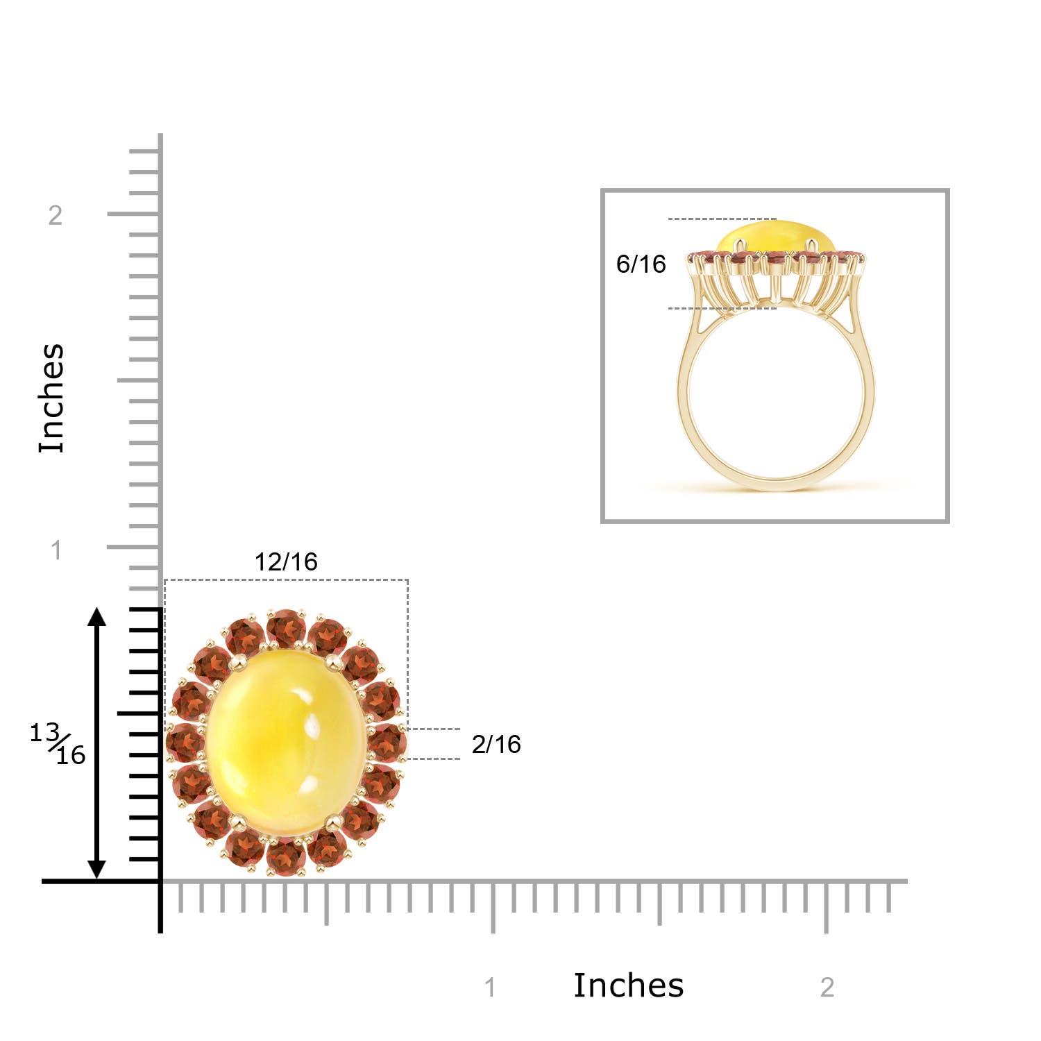 A - Citrine / 10.9 CT / 14 KT Yellow Gold