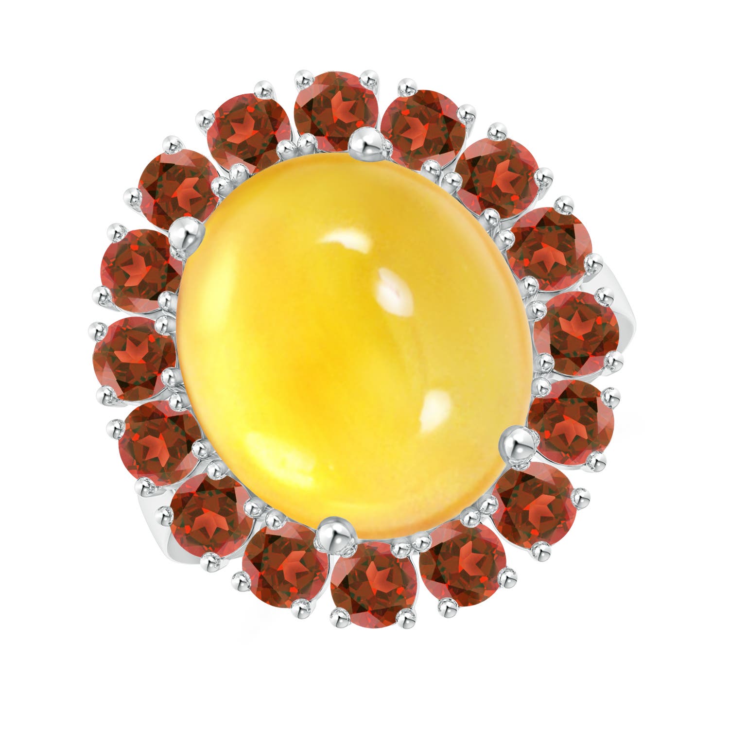 AA - Citrine / 10.9 CT / 14 KT White Gold