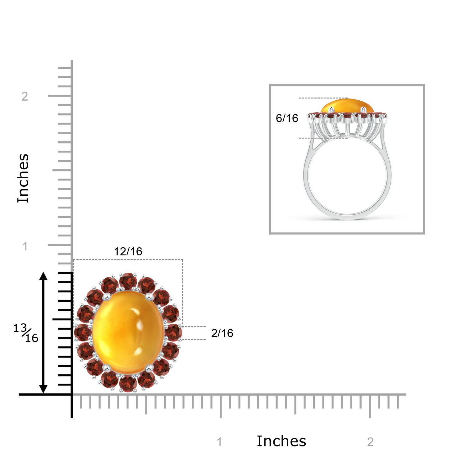 AAAA - Citrine / 10.9 CT / 14 KT White Gold