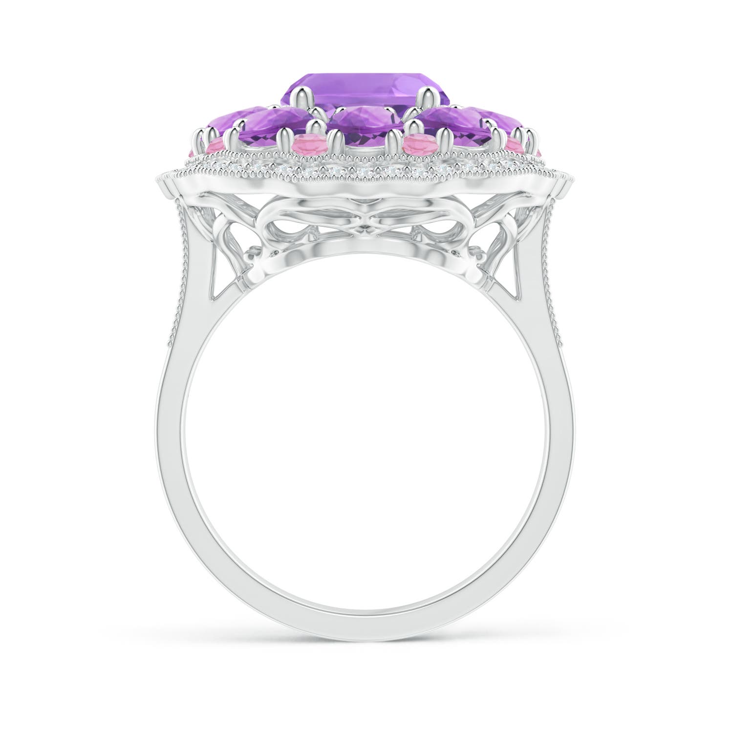 A - Amethyst / 5.85 CT / 14 KT White Gold