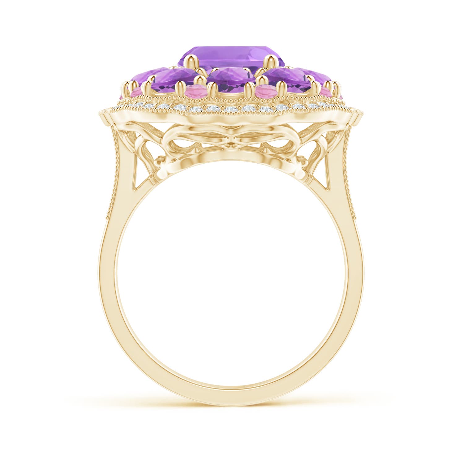 A - Amethyst / 5.85 CT / 14 KT Yellow Gold