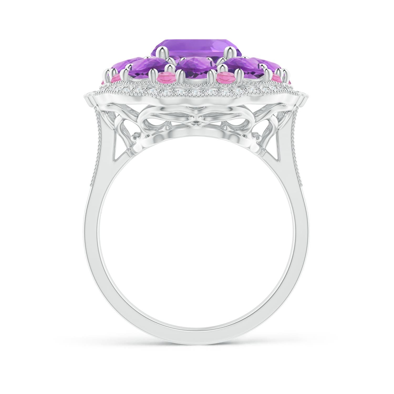 AA - Amethyst / 5.85 CT / 14 KT White Gold