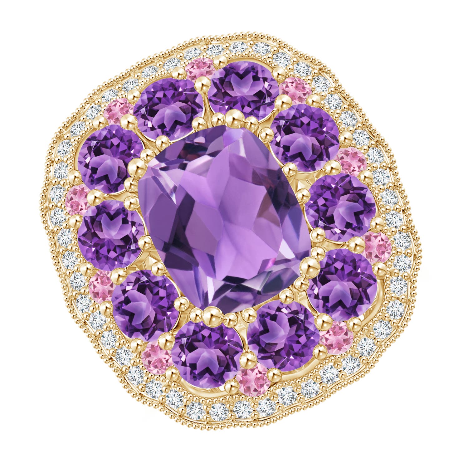 AA - Amethyst / 5.85 CT / 14 KT Yellow Gold