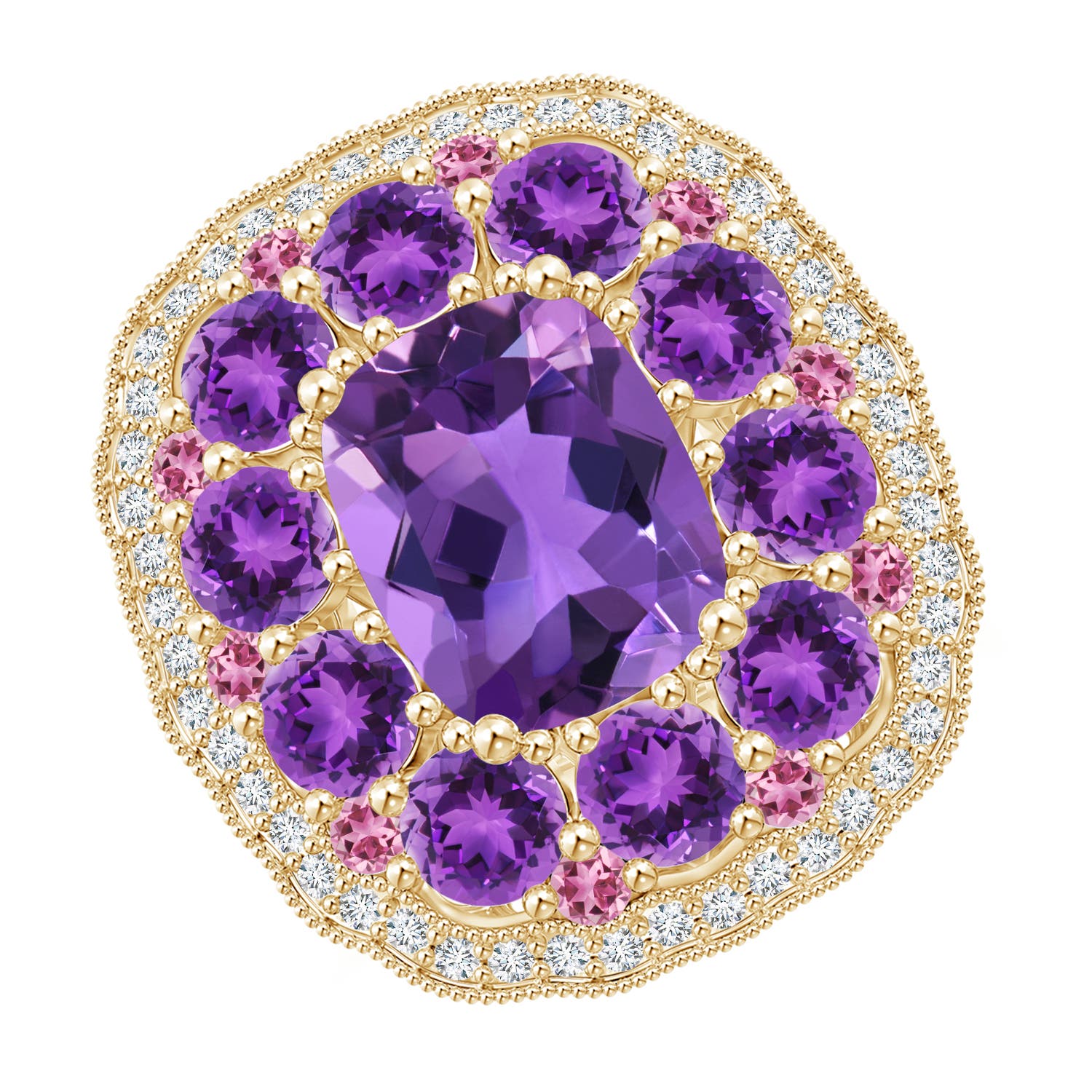 AAA - Amethyst / 5.85 CT / 14 KT Yellow Gold