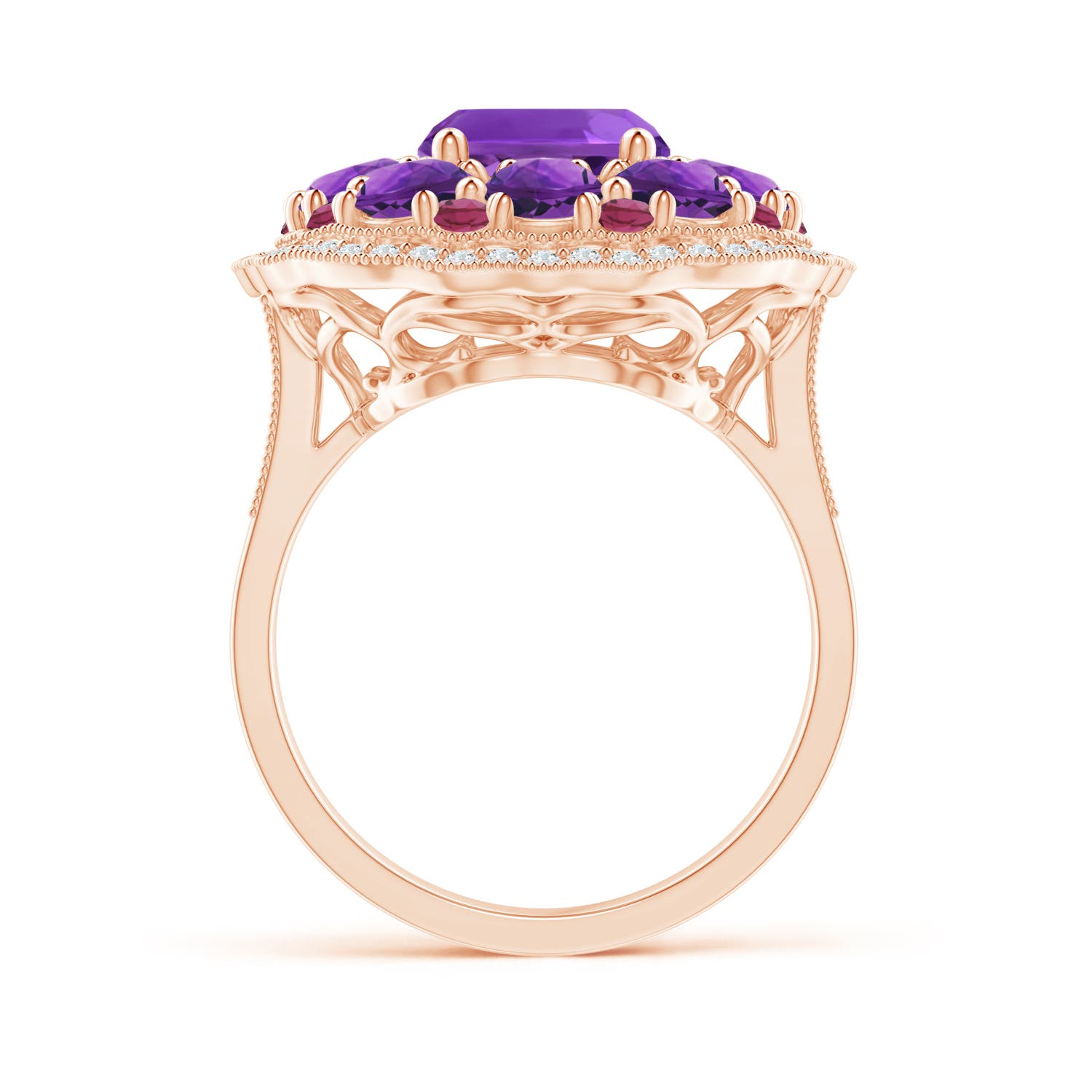 AAAA - Amethyst / 5.85 CT / 14 KT Rose Gold