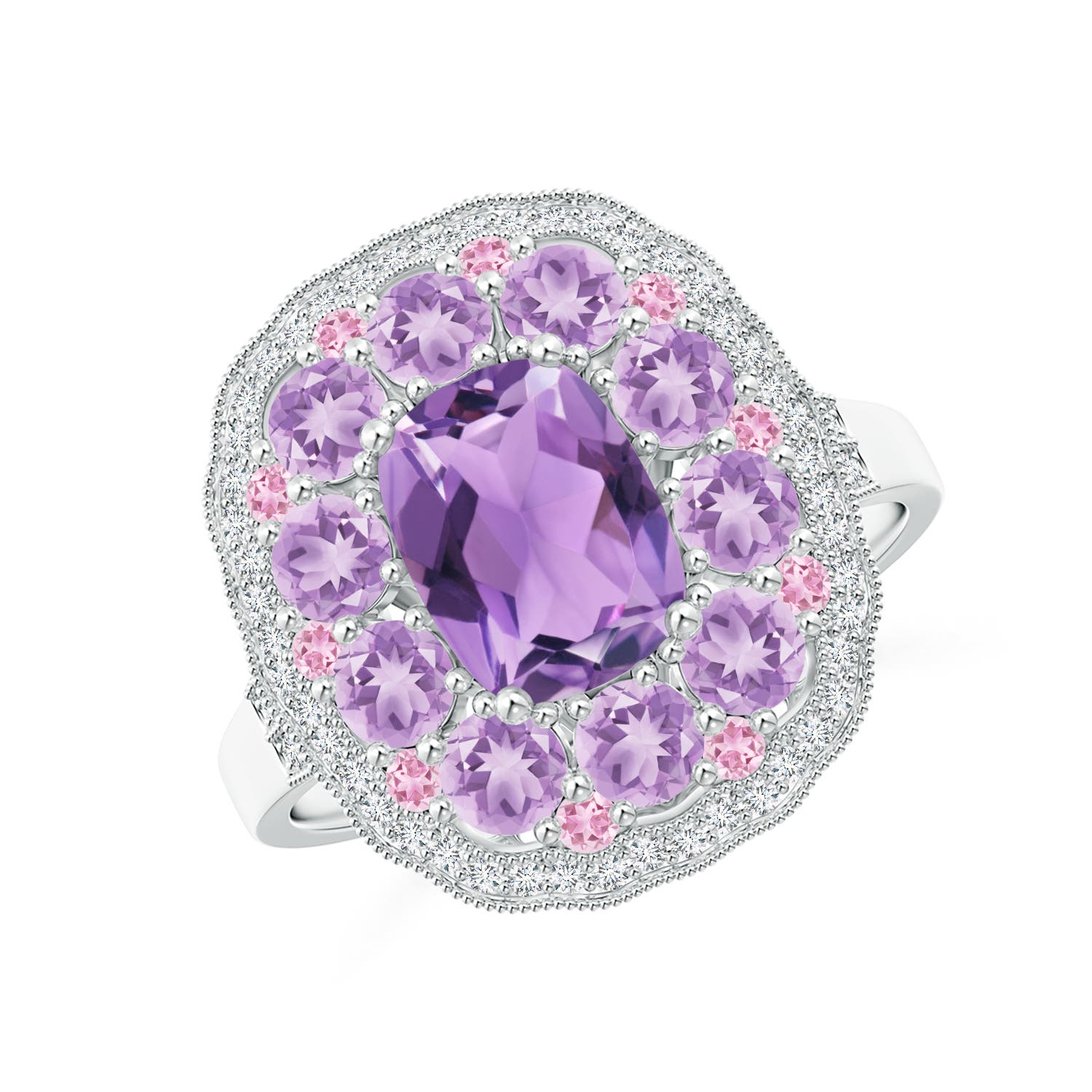 A - Amethyst / 2.58 CT / 14 KT White Gold