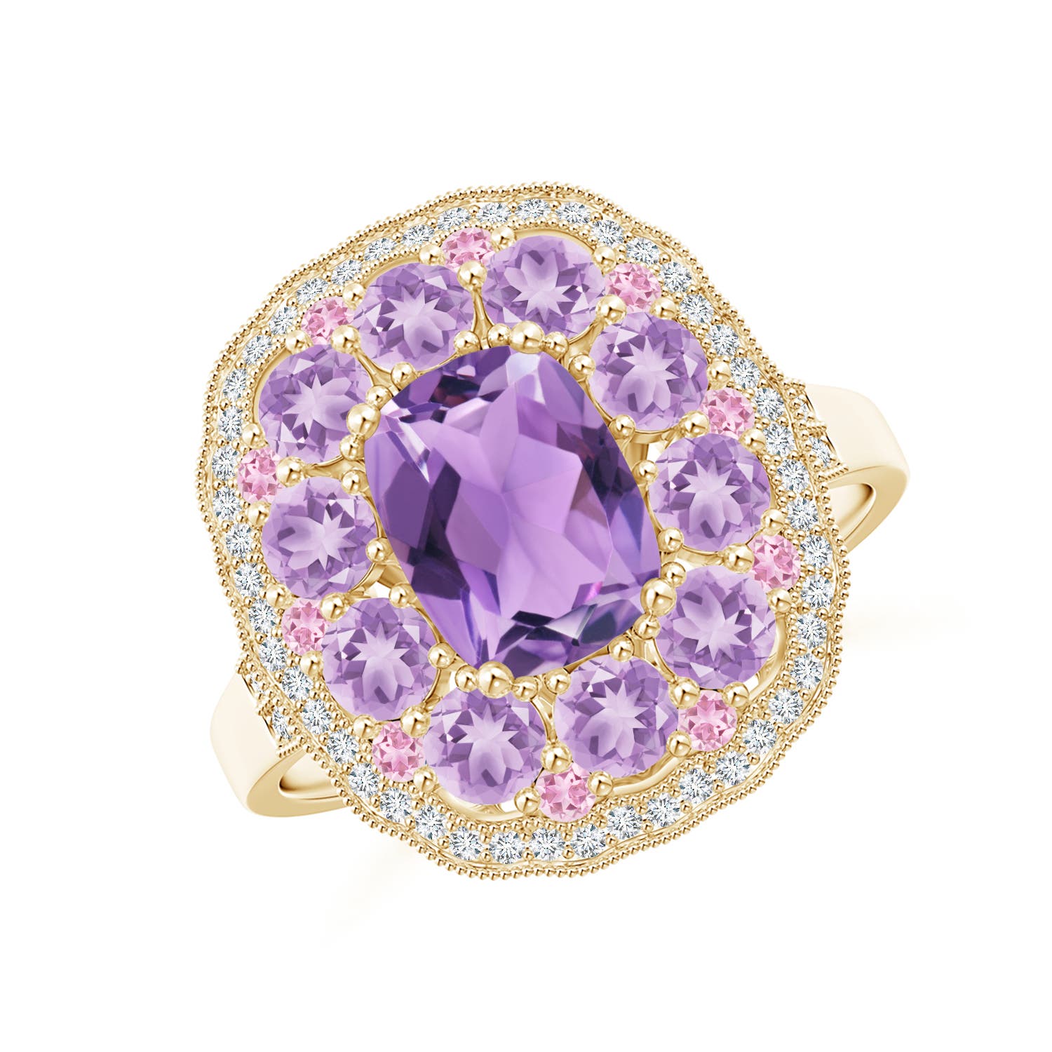 A - Amethyst / 2.58 CT / 14 KT Yellow Gold