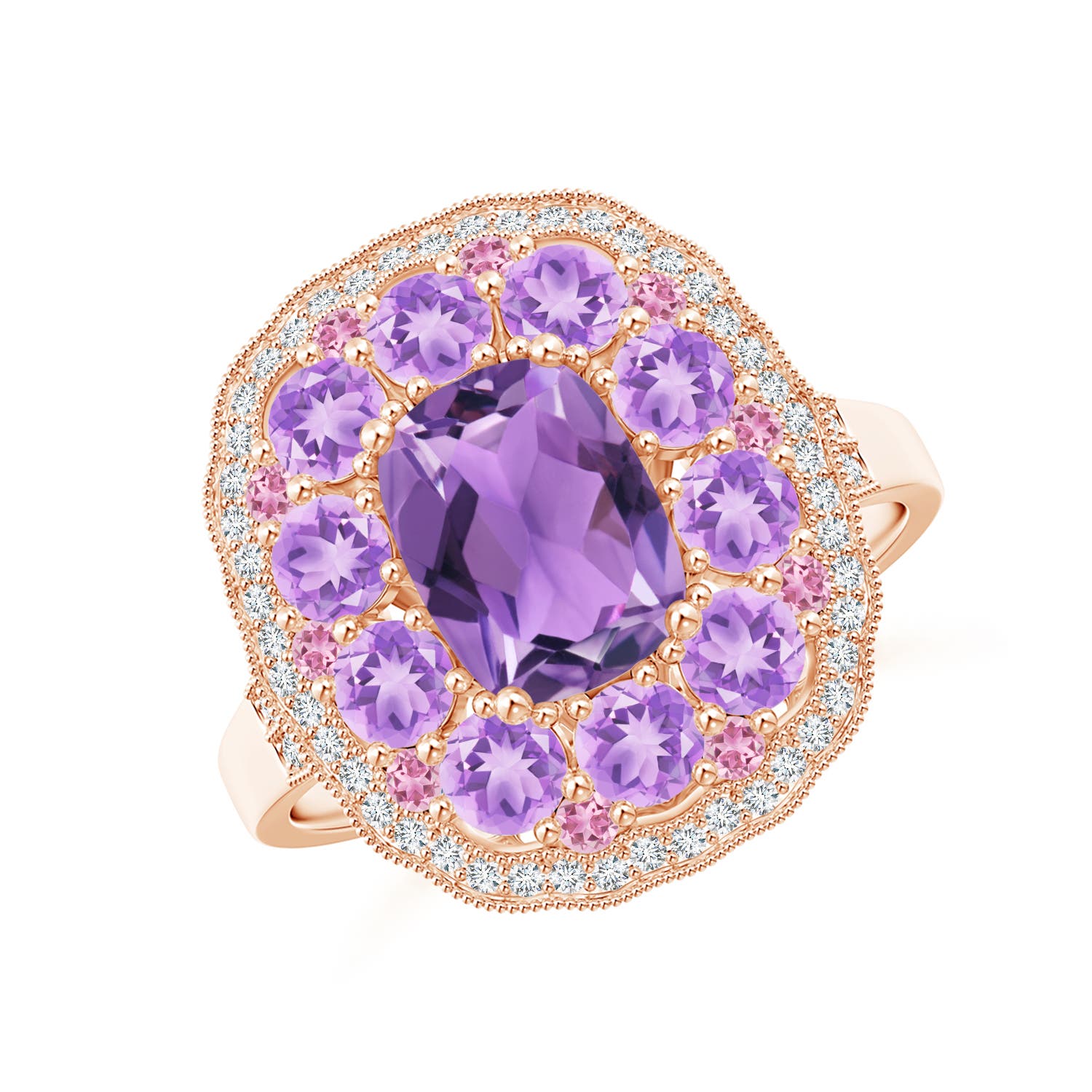 AA - Amethyst / 2.58 CT / 14 KT Rose Gold